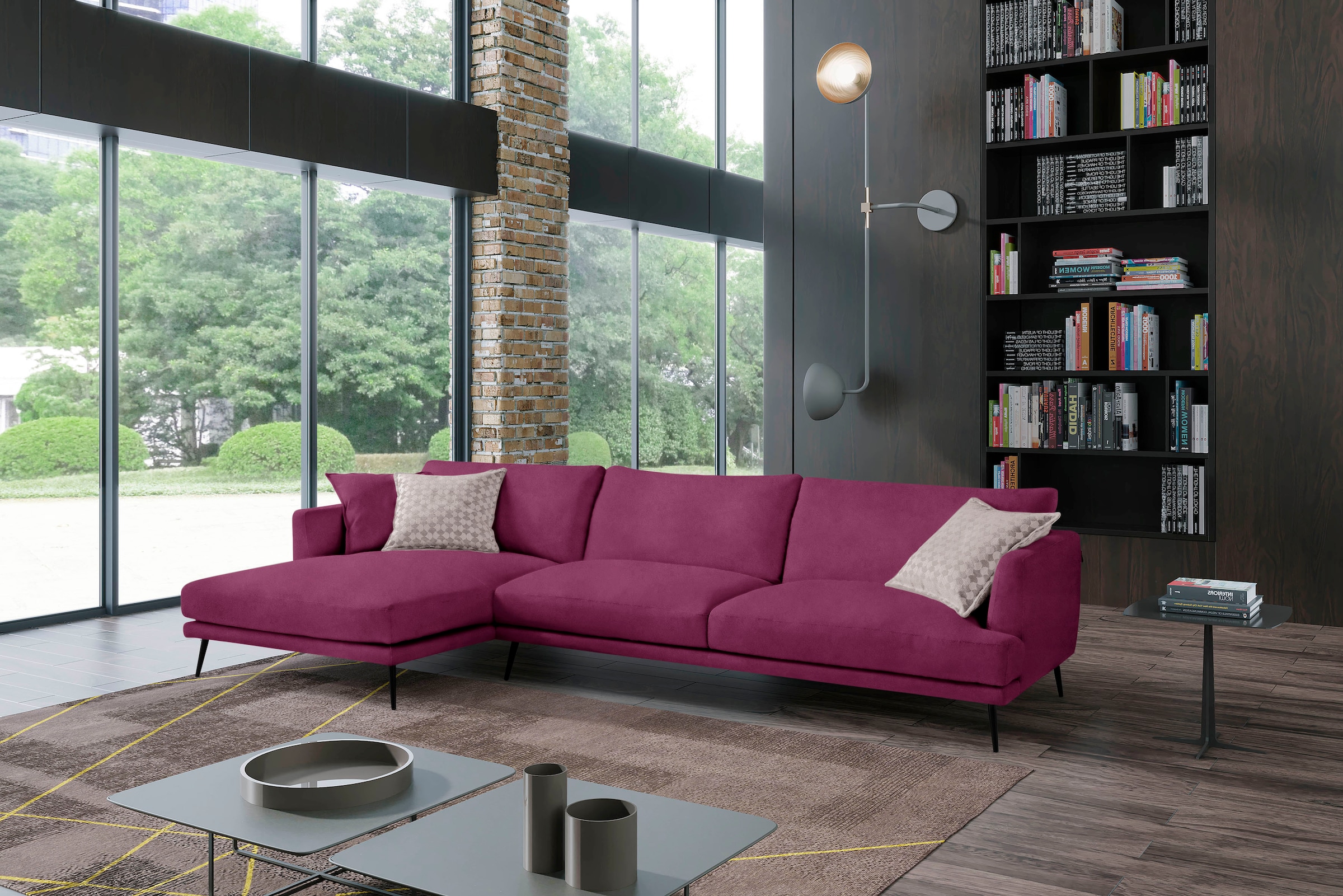 Egoitaliano Ecksofa »Sophia, Designsofa mit extrakomfortablem Sitzkomfort«, mit Daunenfederung, L-Form