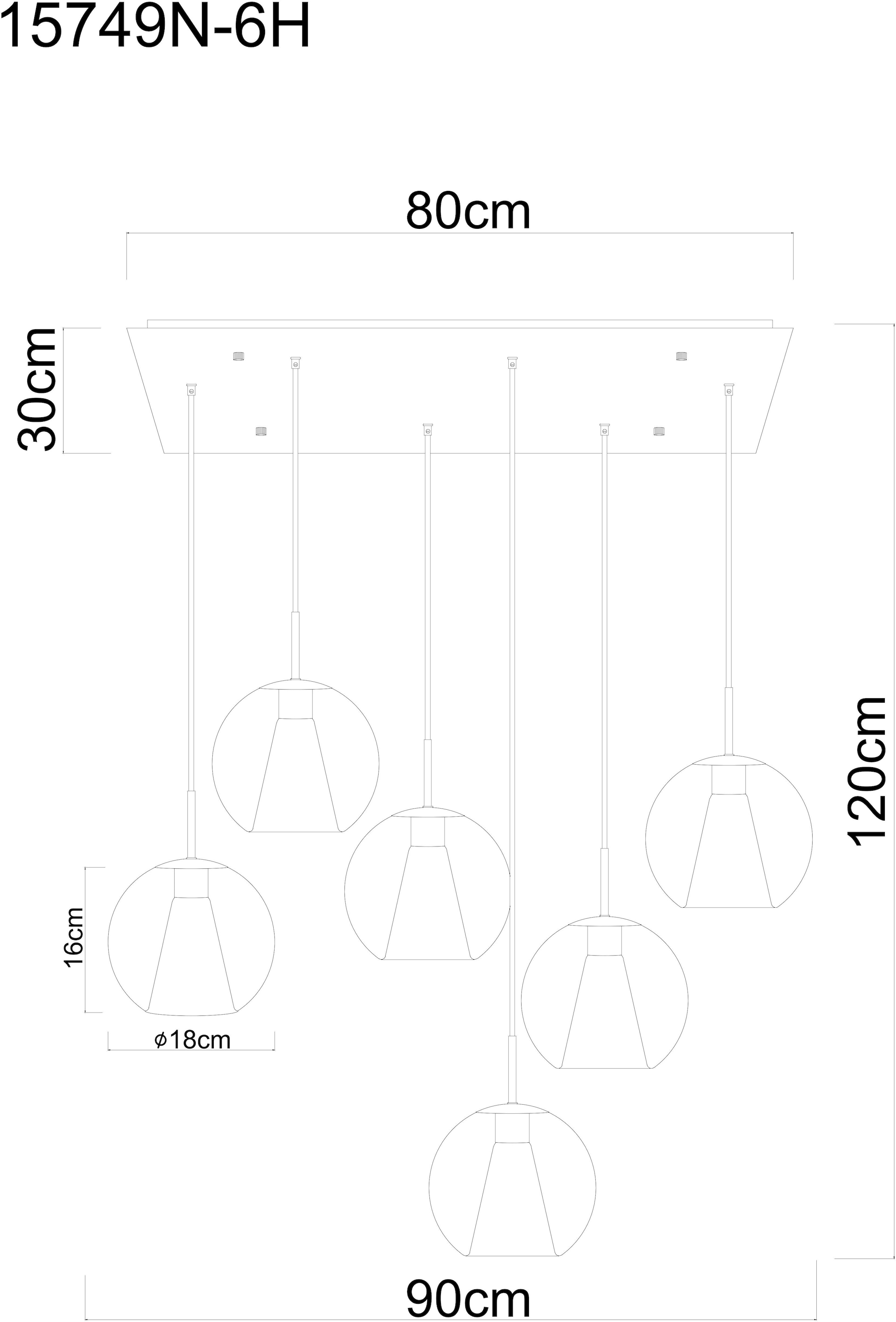 GLOBO LIGHTING Hängeleuchte »BARRY«, Leuchtmittel E27 | ohne Leuchtmittel, Hängelampe/Pendelleuchte/Esszimmer/Wohnzimmer/Esstisch