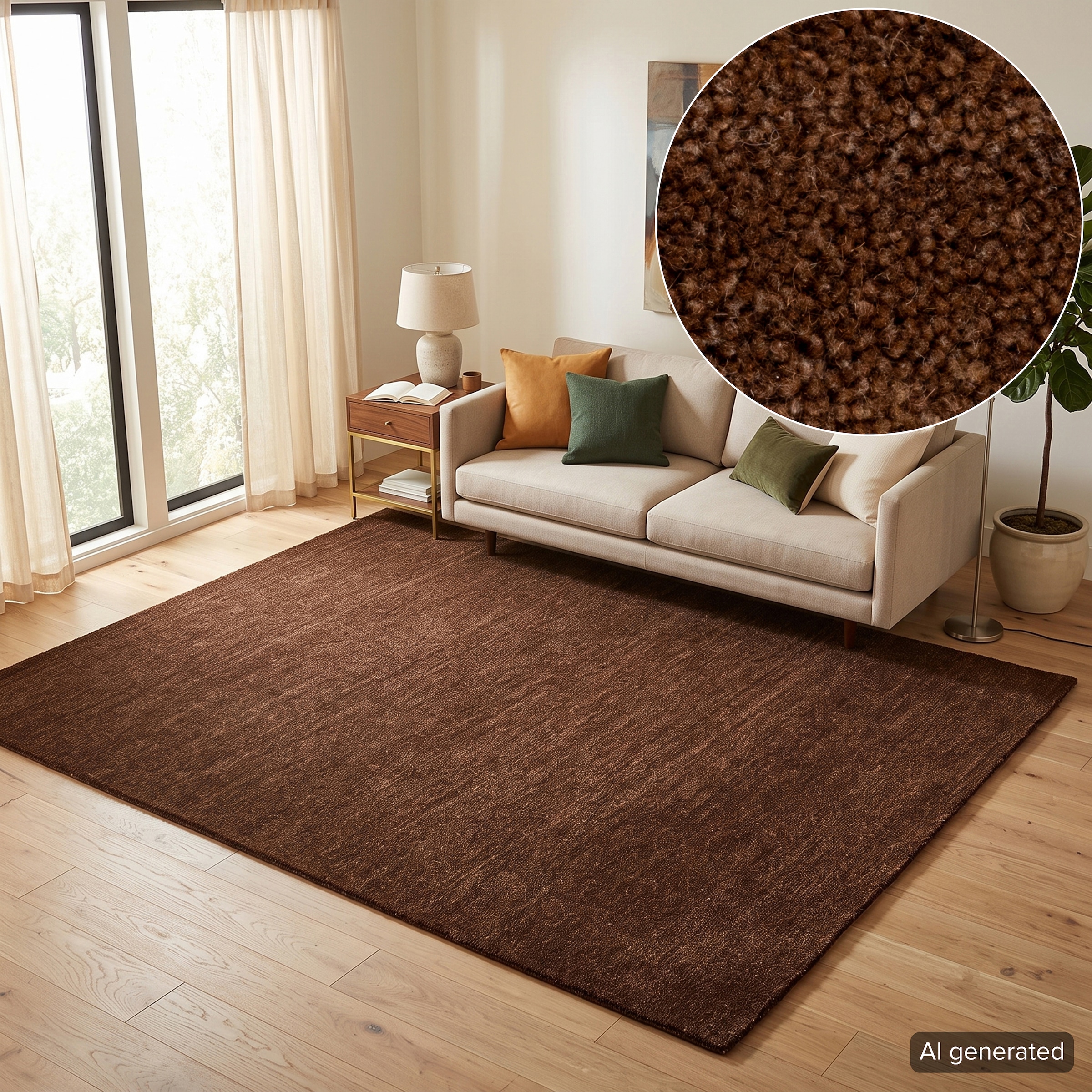 THEKO Wollteppich "Janne, Berber Teppich, Wolle, meliert, handgearbeitet" rechteckig 20 mm Höhe handgetuftet, Wohnzimmer, Schlafzimmer, Esszimmer