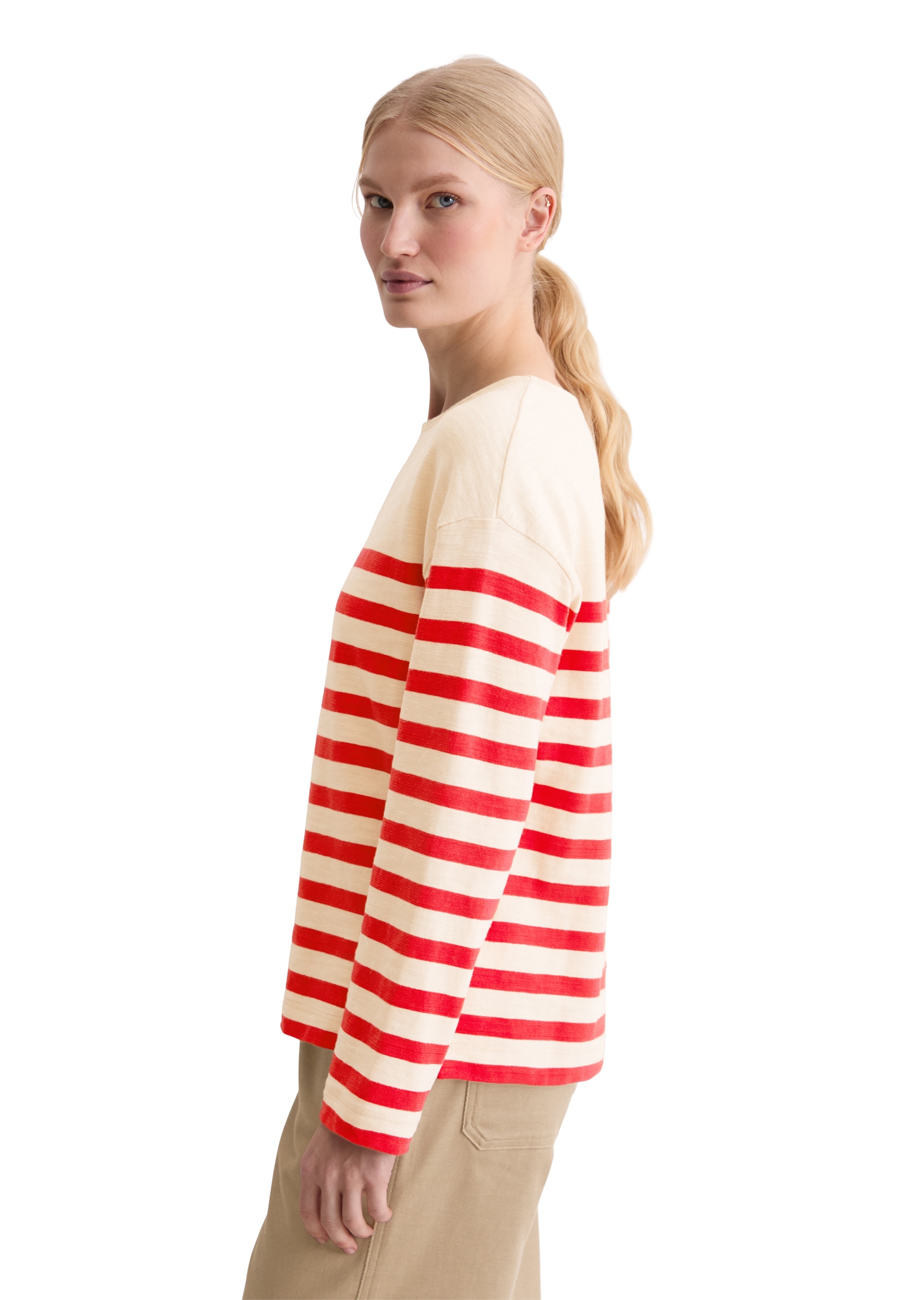 Marc O'Polo Langarmshirt »aus garngefärbtem Heavy-Slub-Jersey«