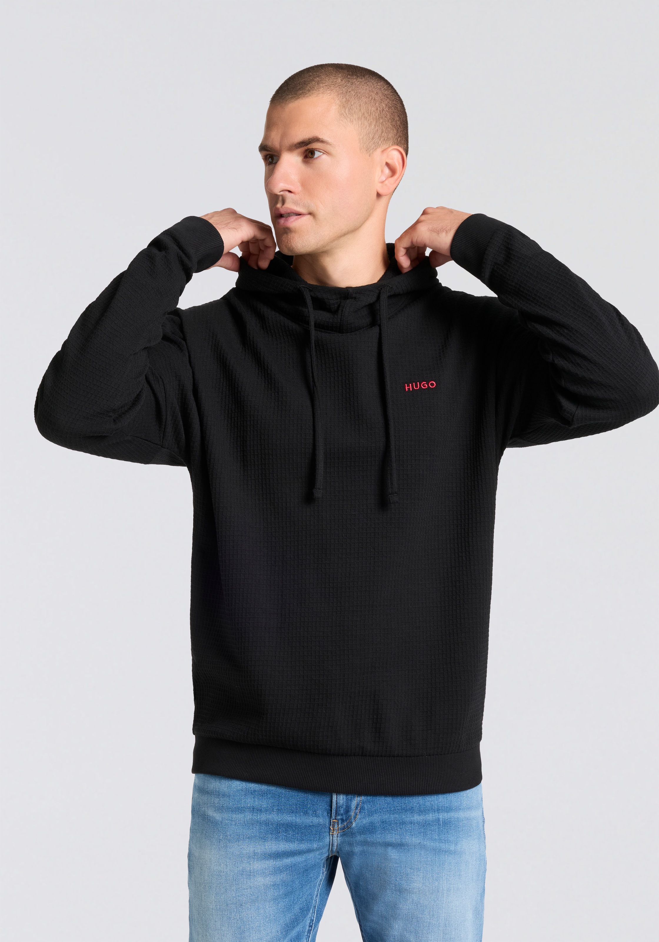 HUGO Underwear Hoodie "Austin", mit Struktur, Relaxed Fit, Baumwoll-Mix günstig online kaufen