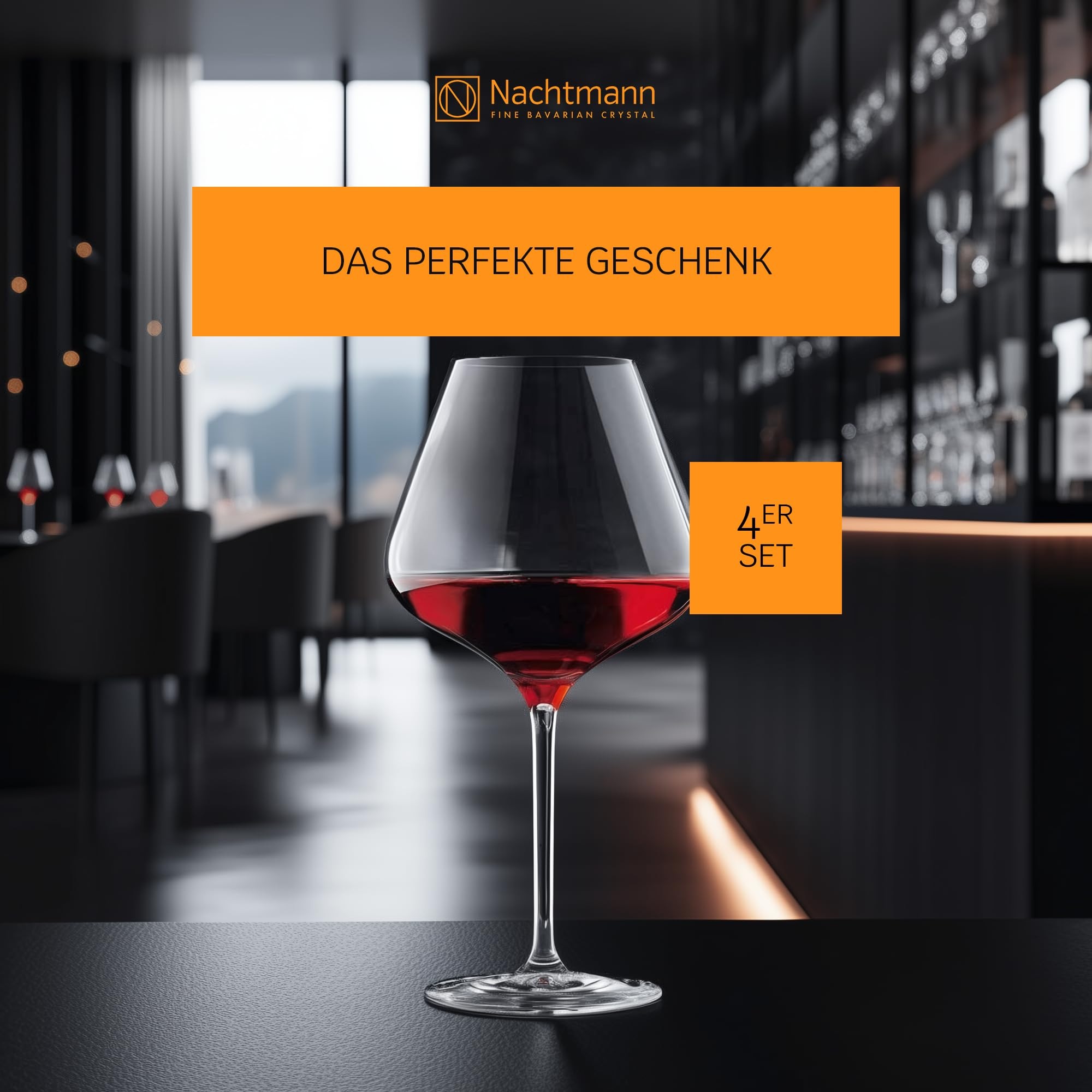 Nachtmann Rotweinglas »Burgundergläser ViNova 840 ml 4er Set transparent«