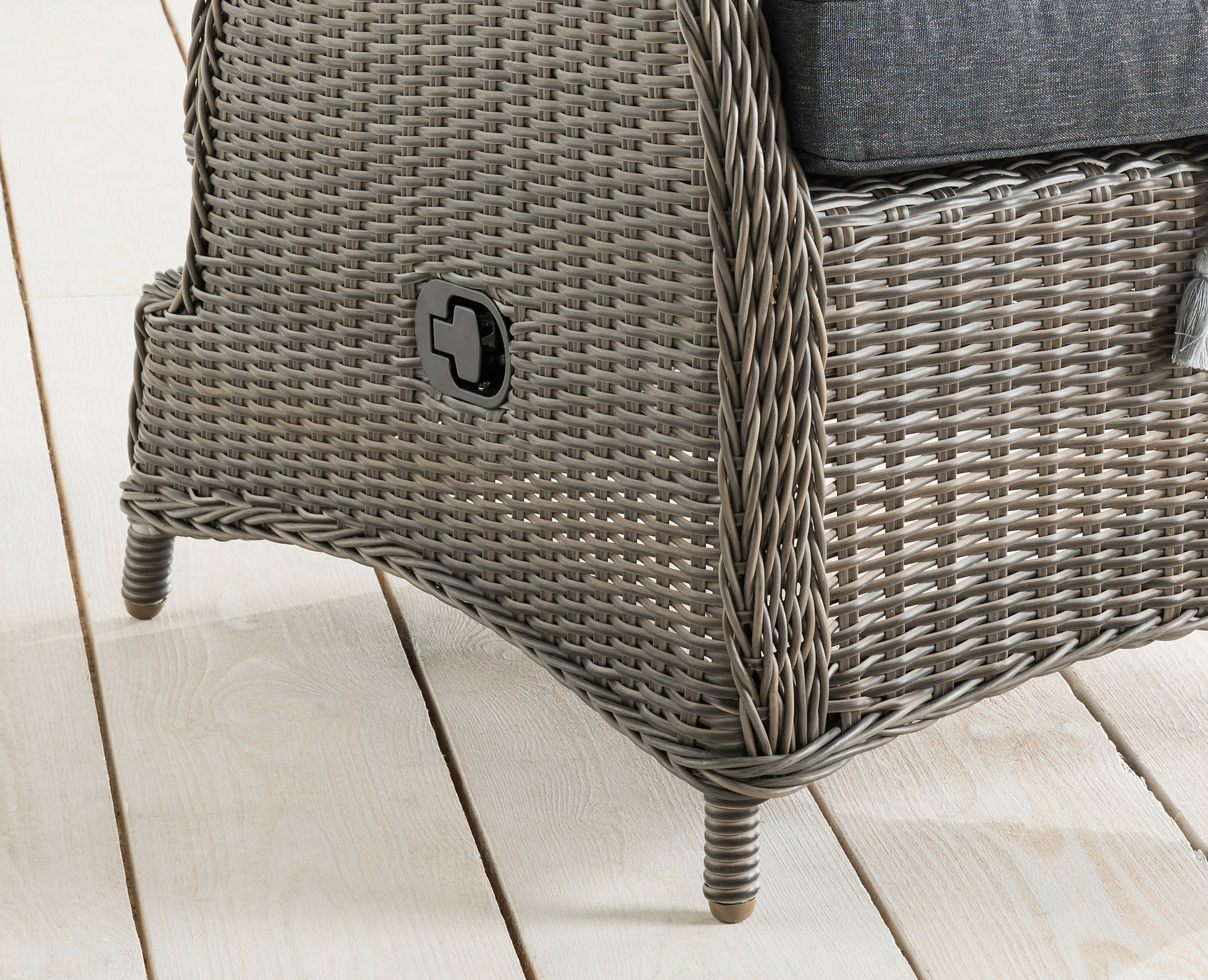 Destiny Gartenlounge-Set »CASA RELAX CASA«, (4 tlg., 1x Sessel, 1x Fußhocker, inkl. Auflagen), Aluminium, Polyrattan