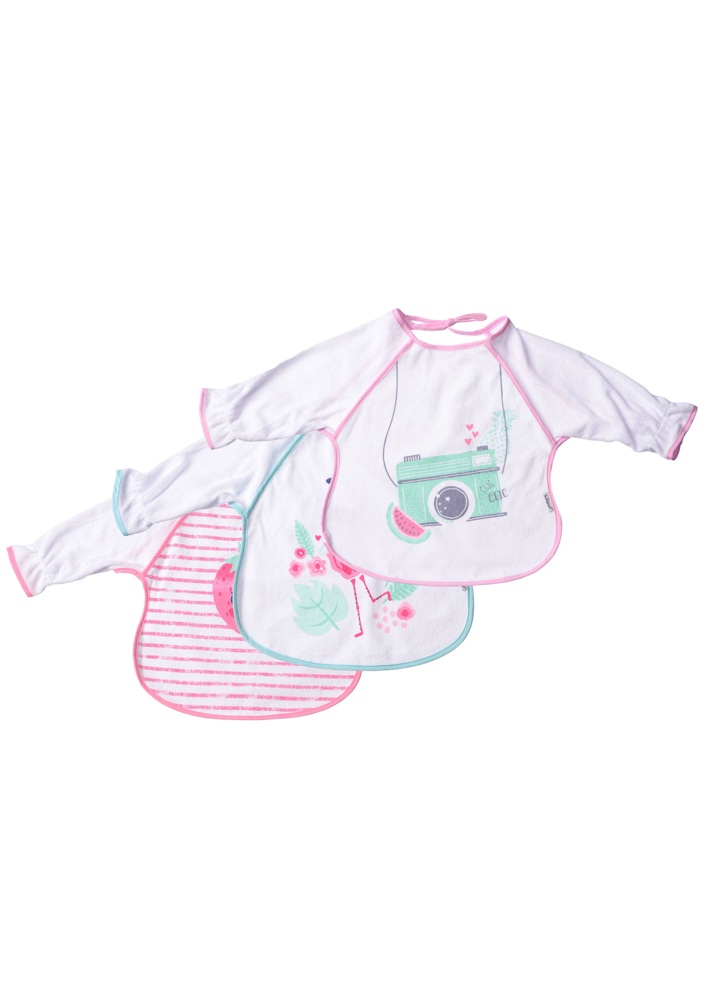 LILIPUT Baby Lätzchen, weiß, Baumwolle, Polyester, Lätzchen, mit praktischer Innenbeschichtung