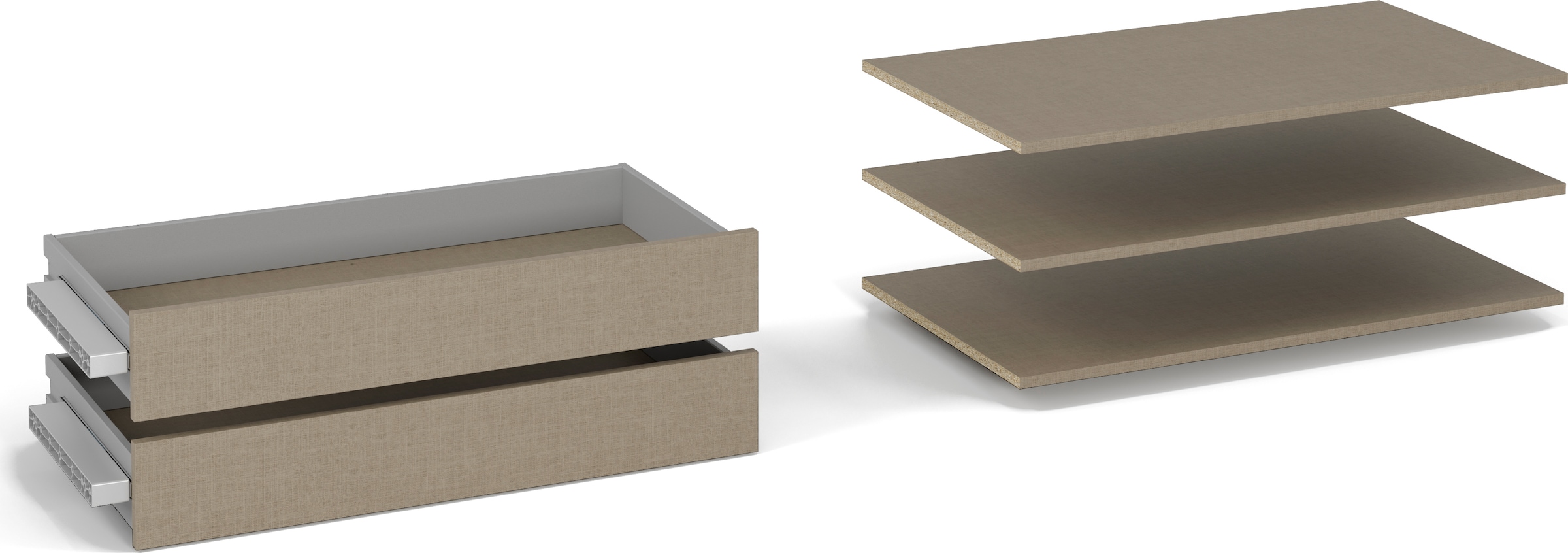 rauch Schubladeneinsatz "Zubehör für Schwebetürenschränke Rauch ORANGE" Set günstig online kaufen