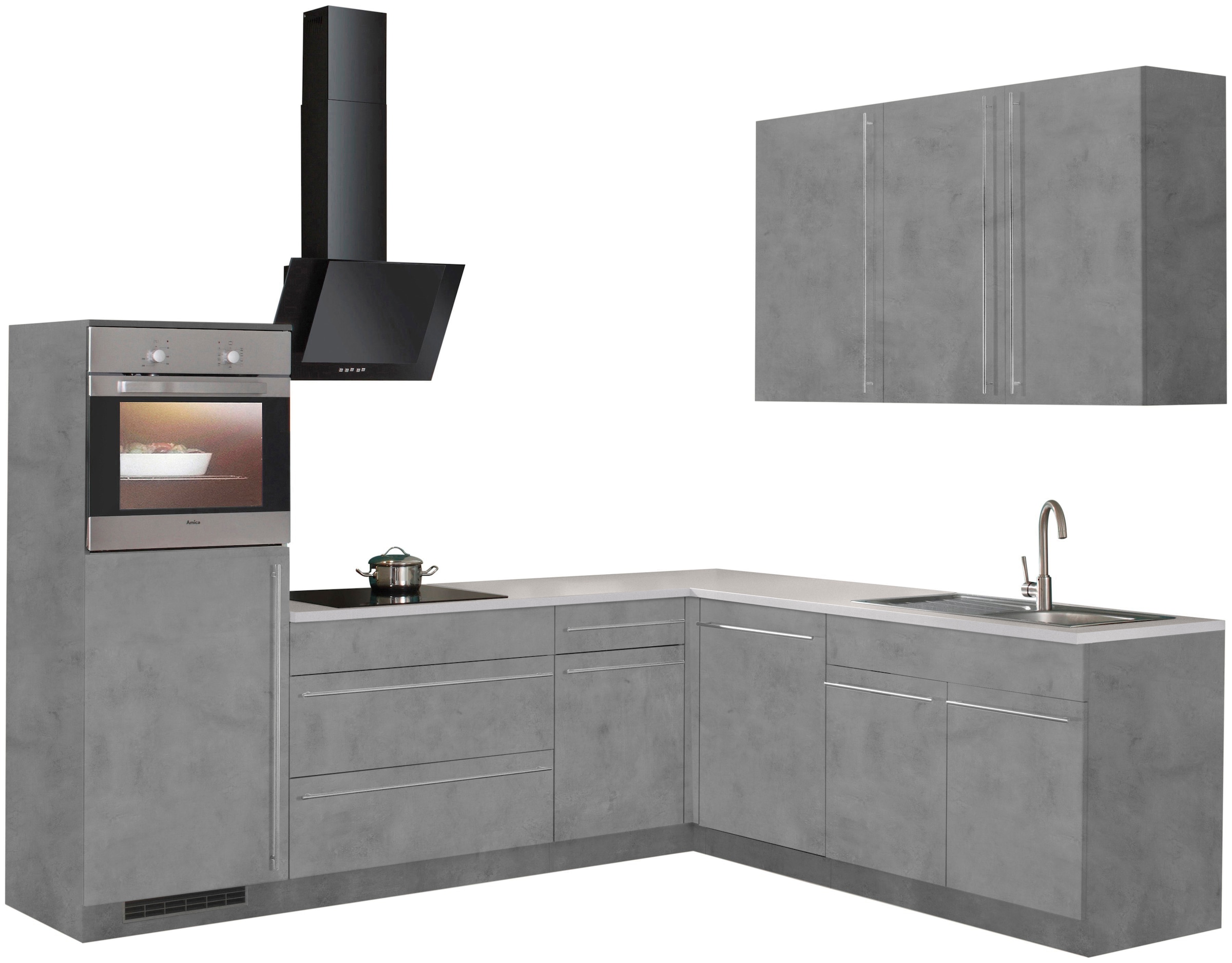 wiho Küchen Winkelküche "Chicago, TOPSELLER" ohne E-Geräte, Stellbreite 260 günstig online kaufen