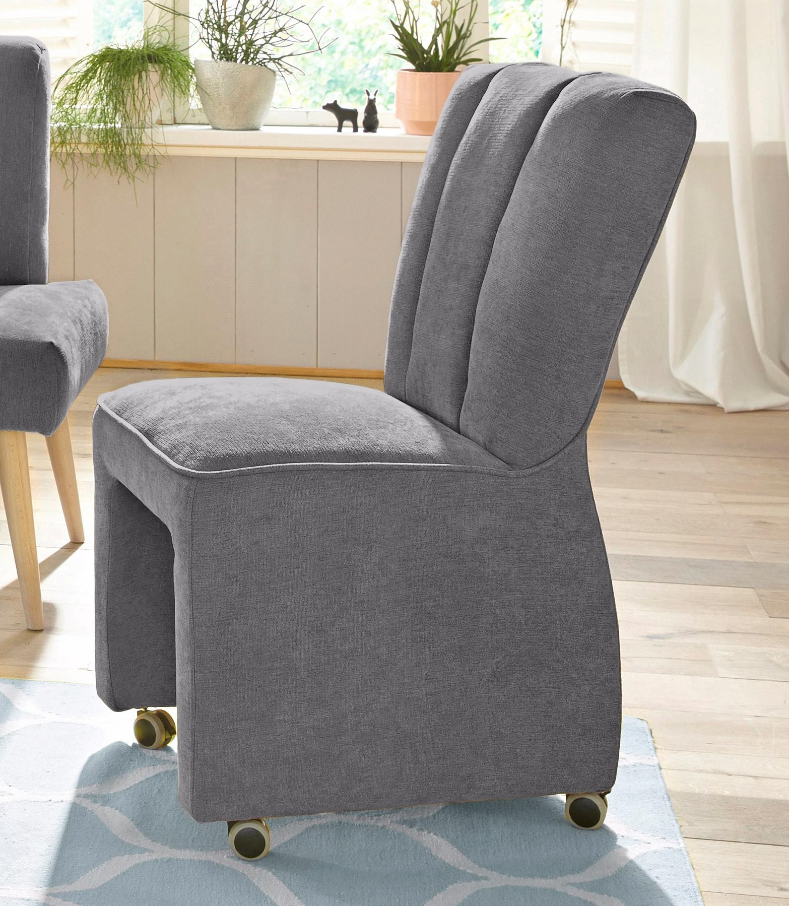 exxpo - sofa fashion Sessel »Costa, Loungesessel, Hochlehnsessel, auf Rollen, Komfortsitzhöhe 53cm«, kompakt und bequem, Breite 52 cm