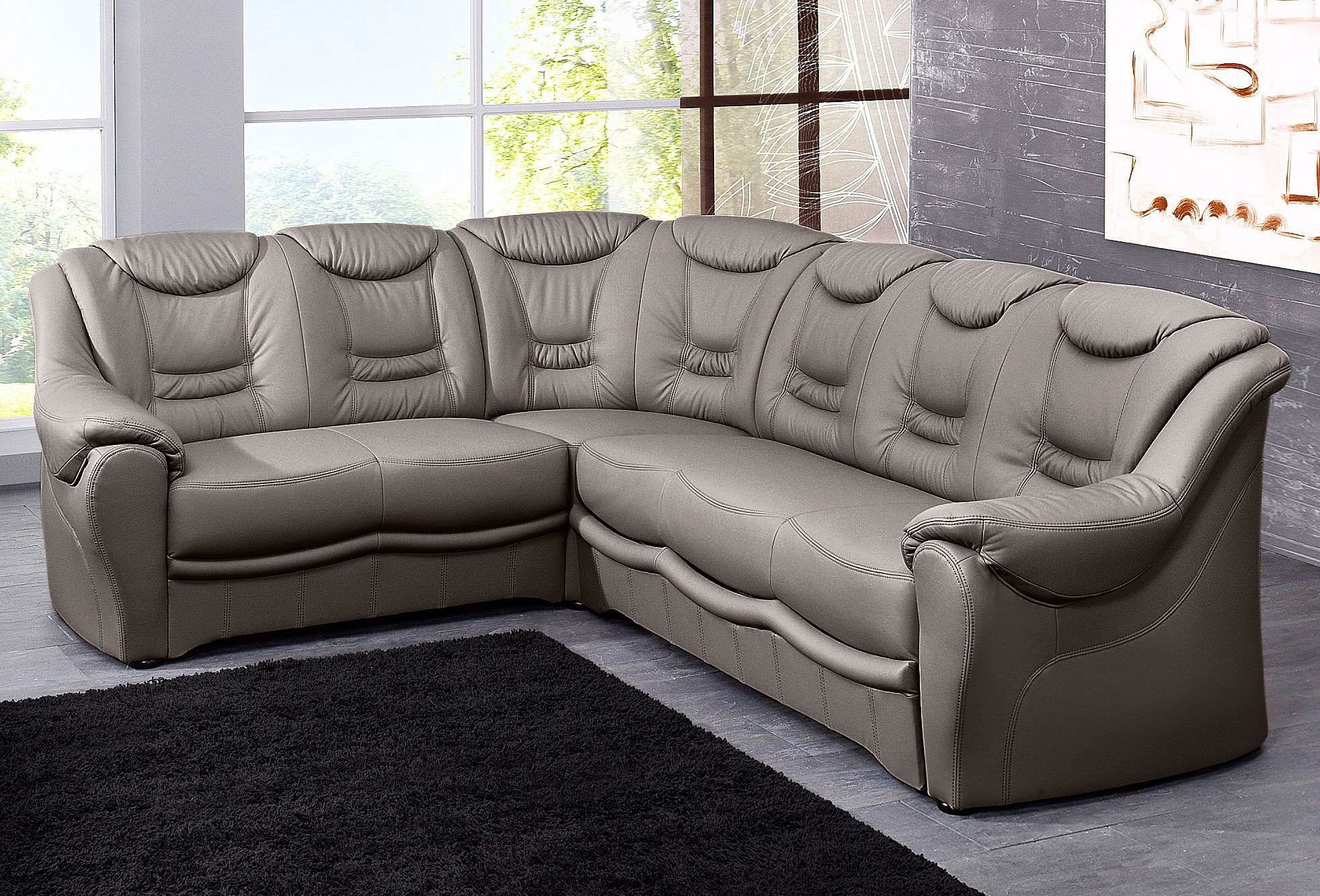 sit&more Ecksofa "Bansin, L-Form, B: 265 cm, Bettfunktion optional, Federkern-Polsterung" Komfortable Sitzhöhe 46 cm, Liegefläche 148 x 198 cm bei Bettfunktion