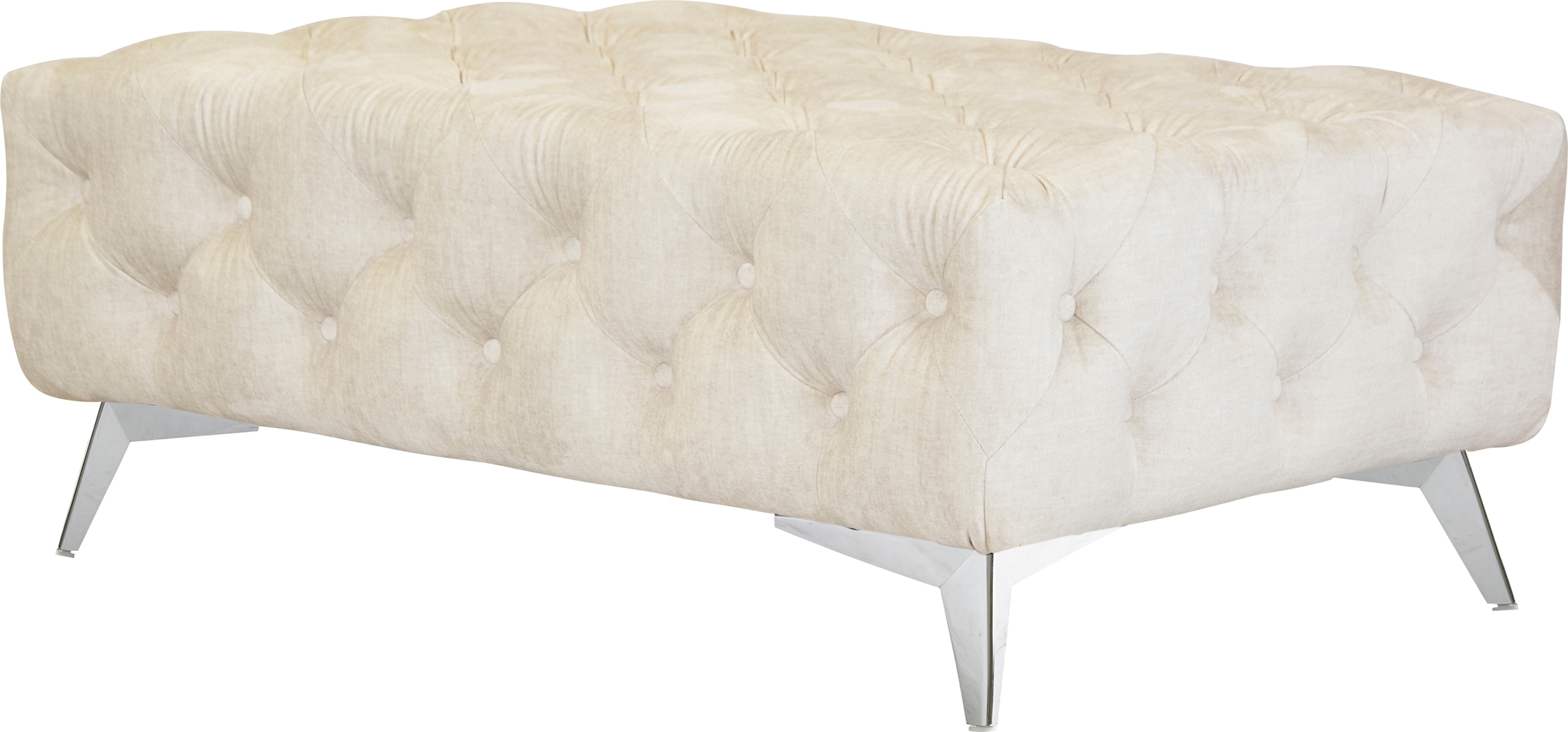 Leonique Polsterhocker »Glynis«, aufwändige Knopfheftung, moderne Chesterfield Optik, Fußfarbe wählbar