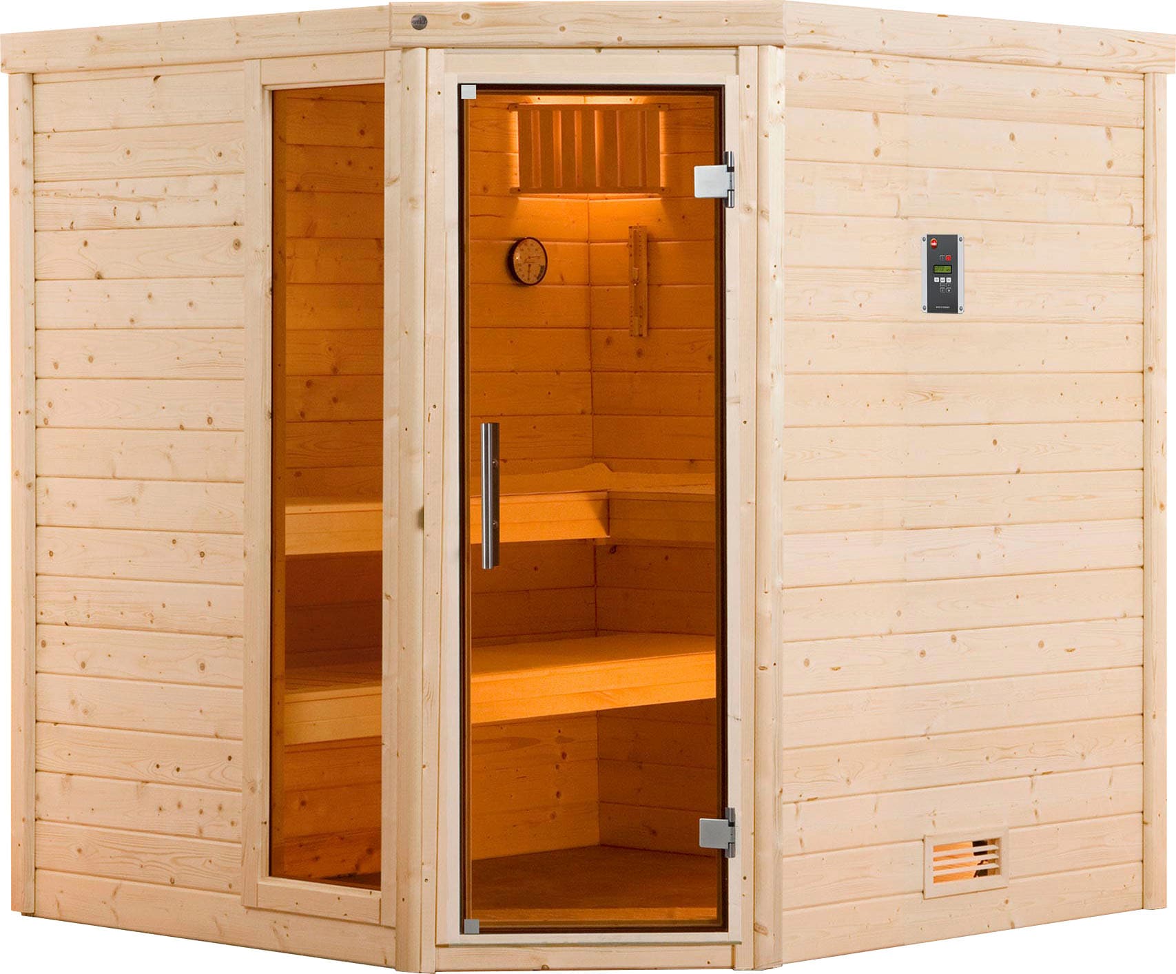 weka Sauna "Turku" Set, 7,5 kW-Ofen mit digitaler Steuerung