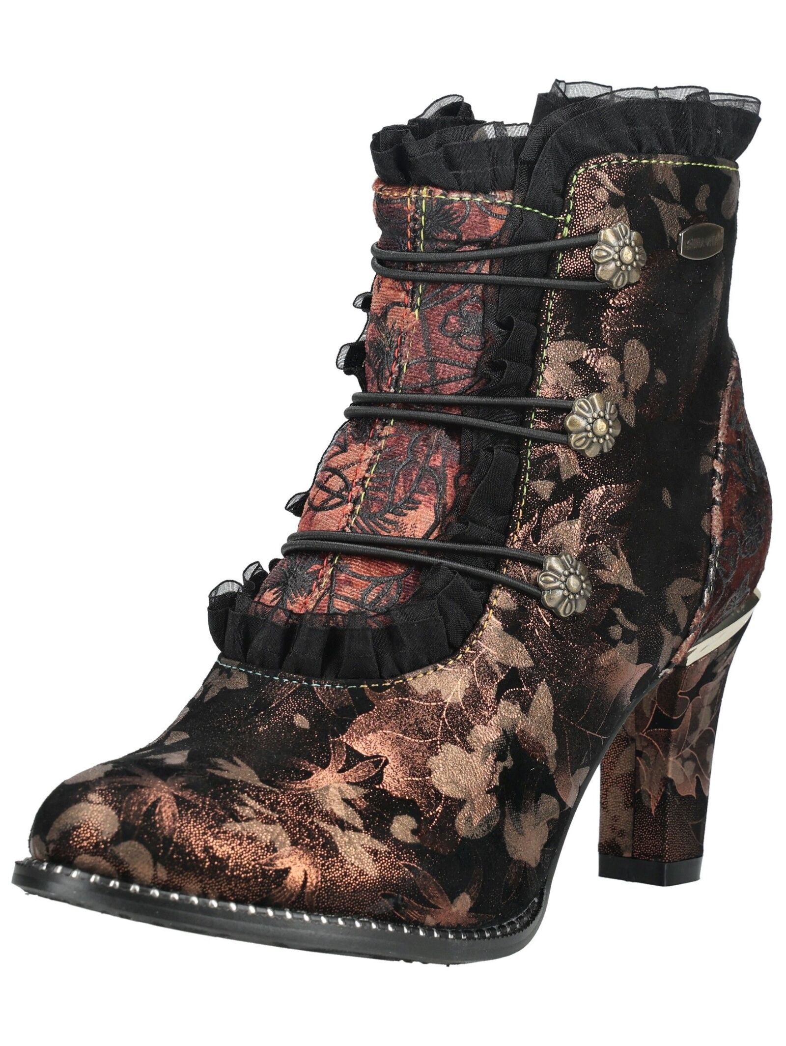 LAURA VITA High-Heel-Stiefelette "LAURA VITA Stiefelette Leder/Textil"
