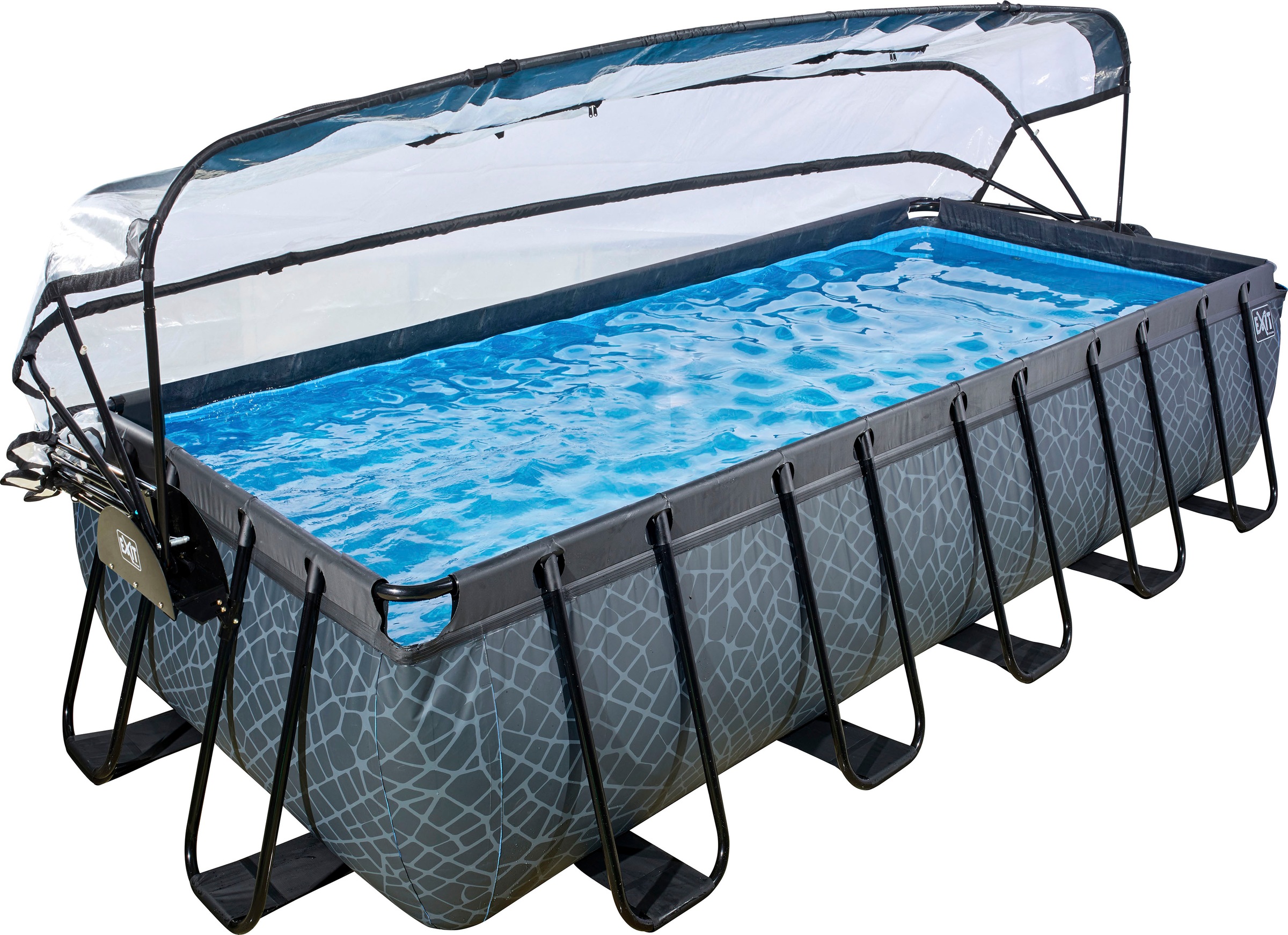 EXIT Framepool "inkl. multifunktionaler Poolabdeckung" BxLxH: 250x540x100 c günstig online kaufen
