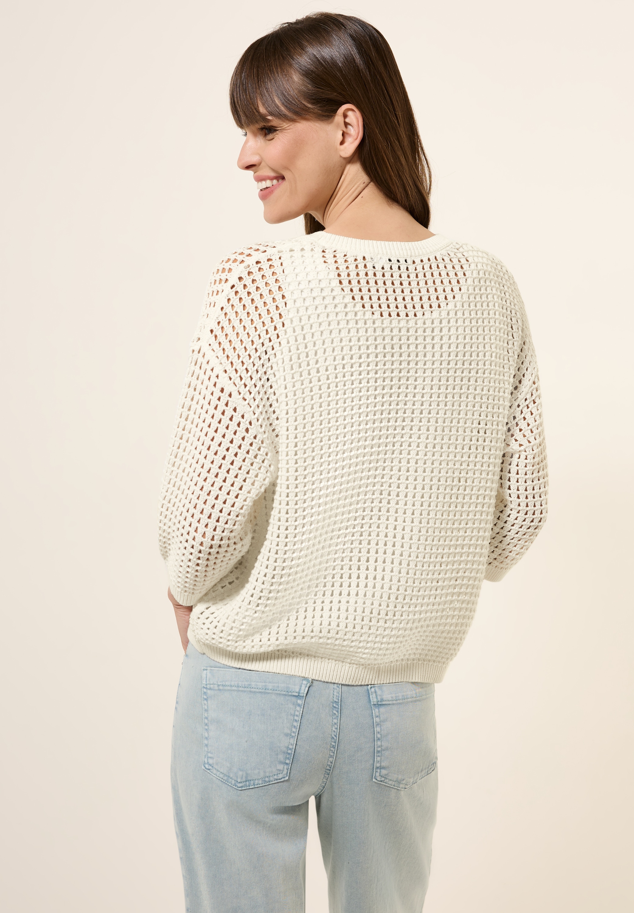 Cecil Strickpullover, in Häkel-Optik