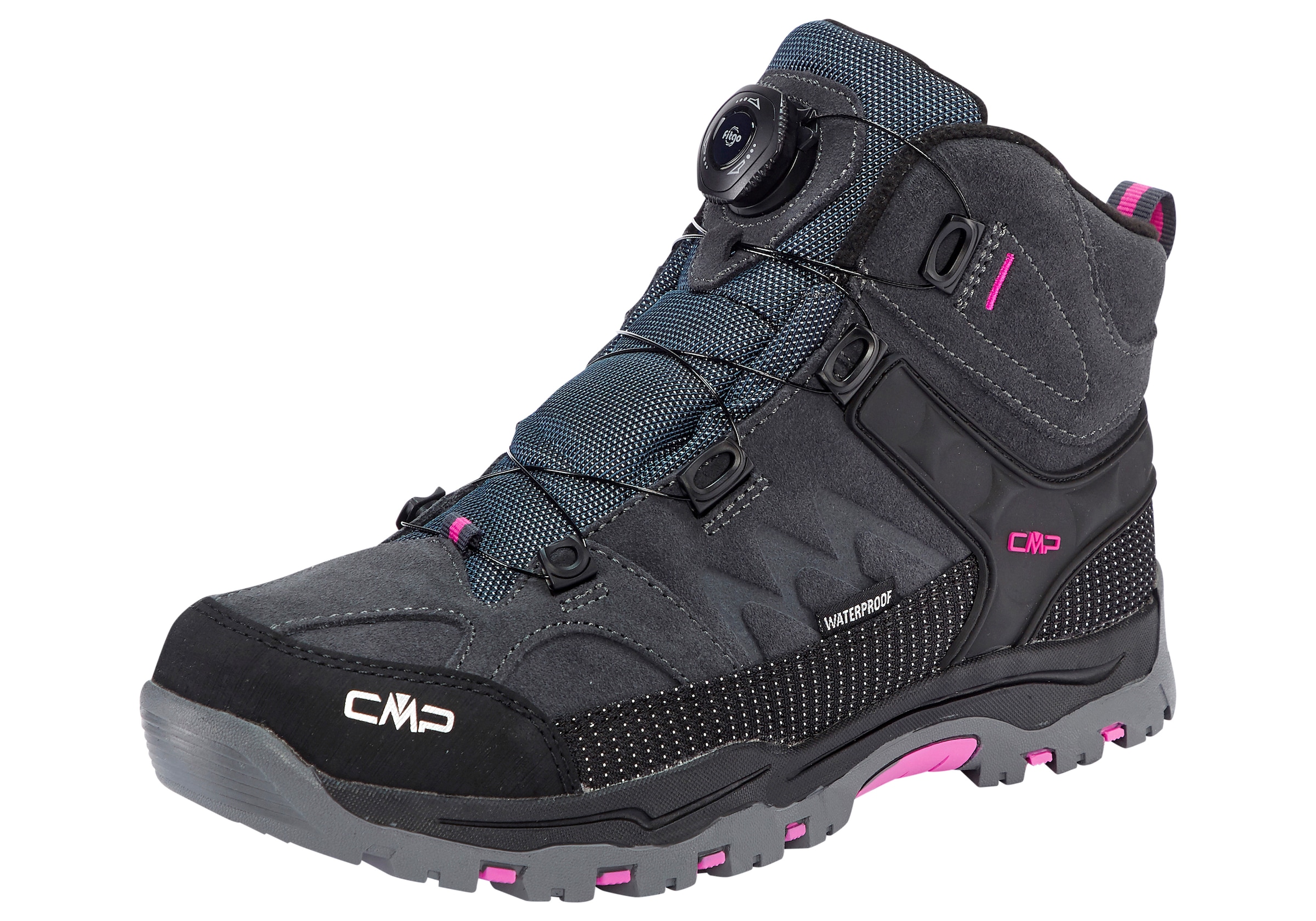 CMP Kinder Outdoorschuh "KIDS KIRUNA MID FITGO FLEECE WP", Gr. 39antracite, festival, Leder, Schuhe, wasserdicht