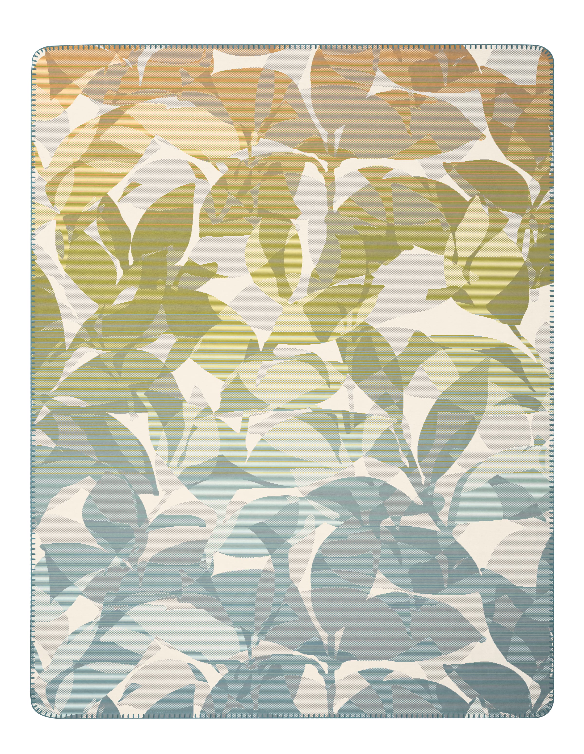 Wohndecke BIEDERLACK, B:150cm L:200cm, bunt, Baumwolle, Polyacryl, Polyester, Wohndecken, "Wohndecke Horizon Flora", florales Design mit Zierstich