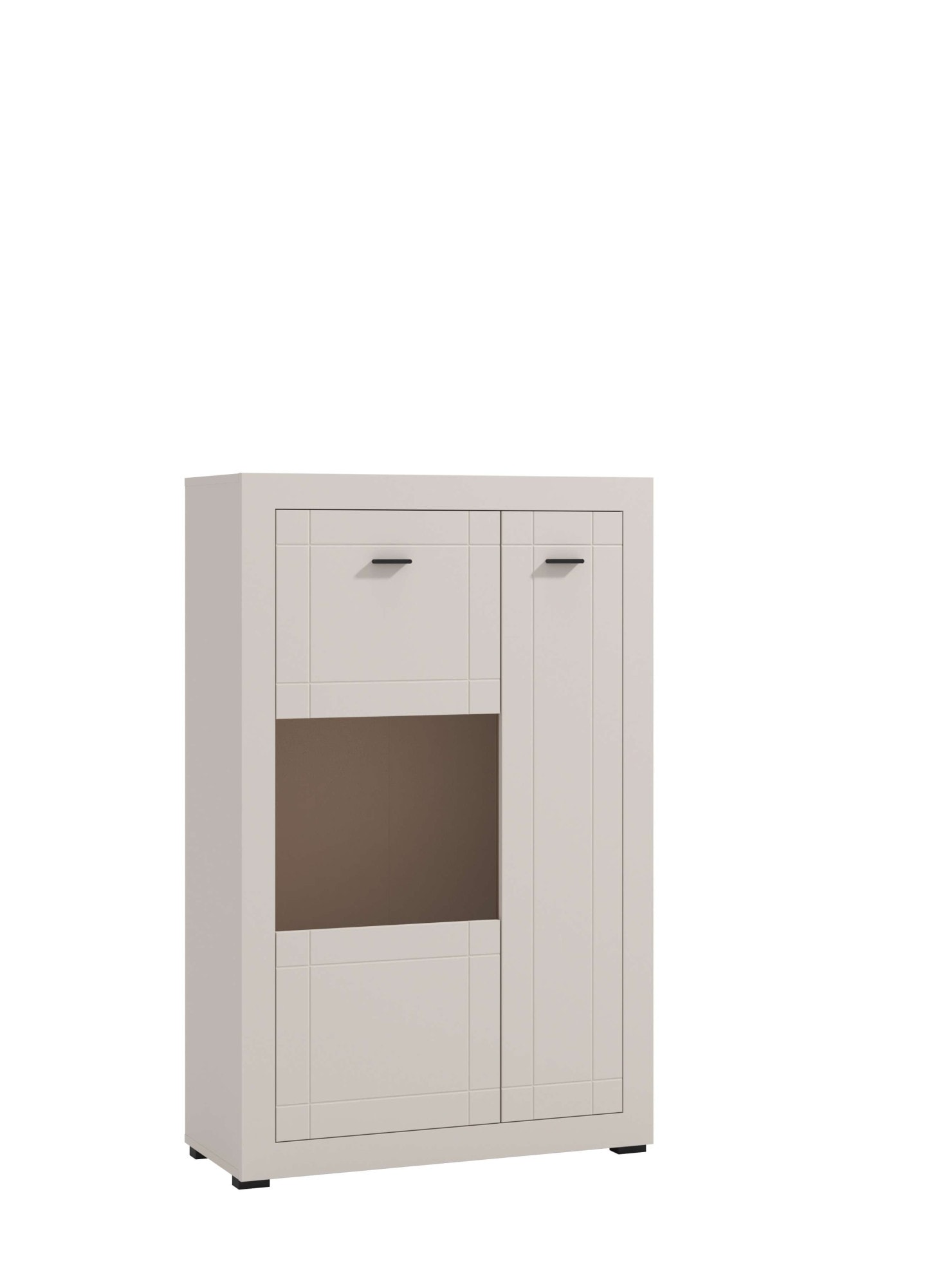 Home affaire Highboard »Warwick, Hochkommode, Vitrine, Glasvitrine, Kombi-Highboard« Modernes Highboard: Kaschmir-Dekor, 2 Türen, Heißfolienprägung