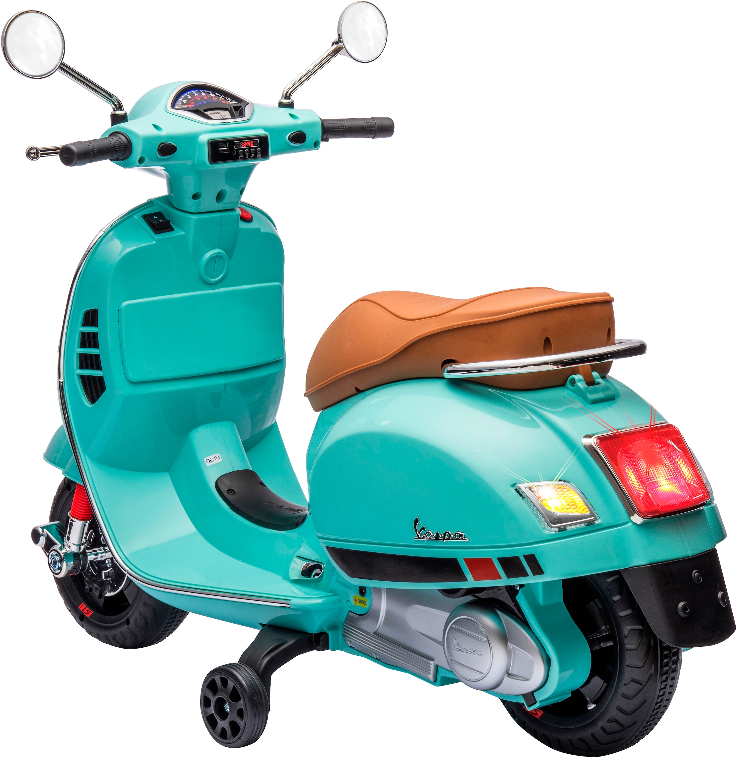 Jamara Elektro-Kinderroller »Ride-on Vespa GTS 125 mintgrün 12V«, ab 3 Jahren, bis 30 kg, mit Licht