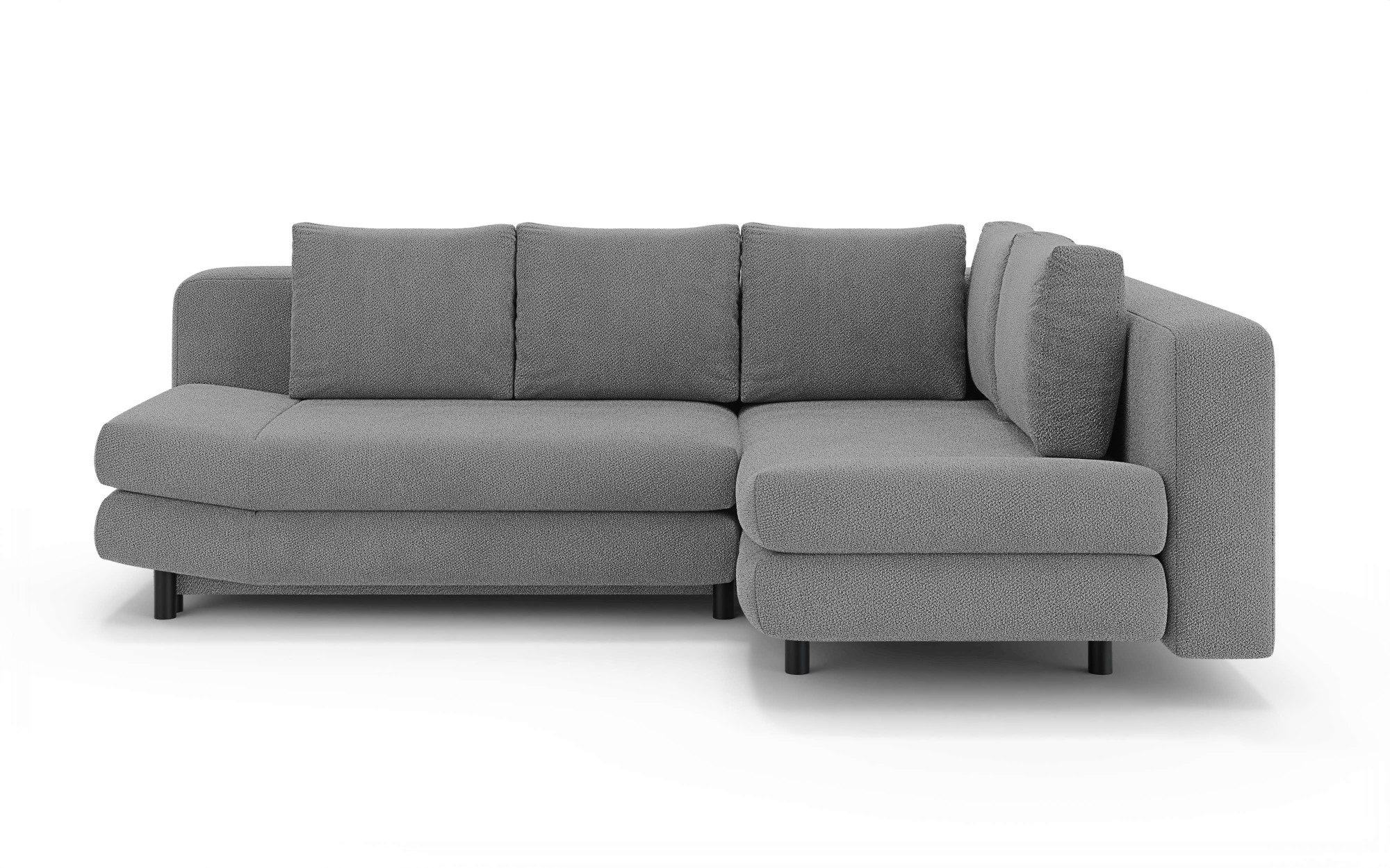 Home affaire Ecksofa »LENNARA Schlafsofa mit Bettkasten, Maße B/T/H: 234/179/85 cm«, L-Form mit Ottomane rechts/links, mit Wellenunterfederung