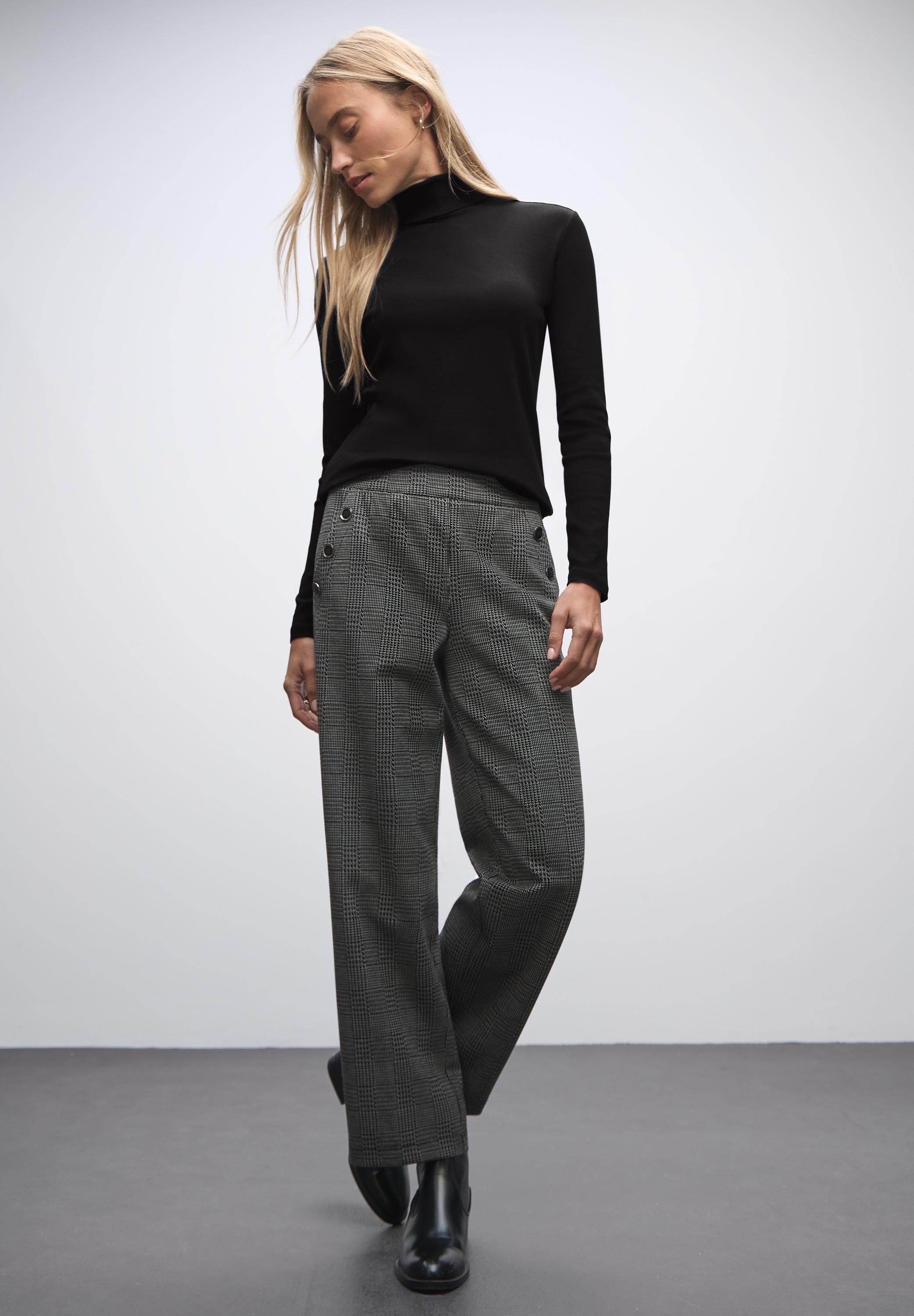 STREET ONE Langarmshirt mit Rippstruktur