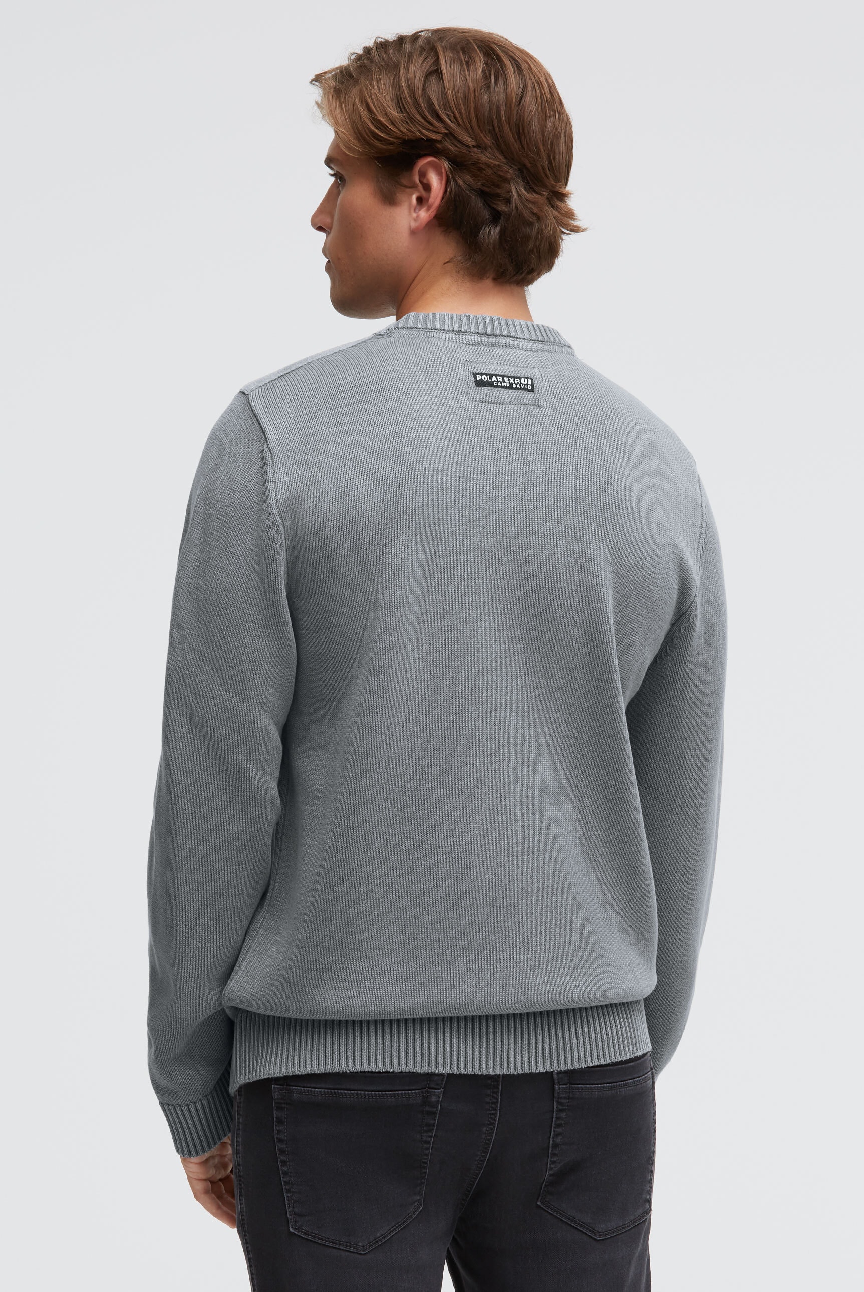 CAMP DAVID V-Ausschnitt-Pullover aus Baumwolle