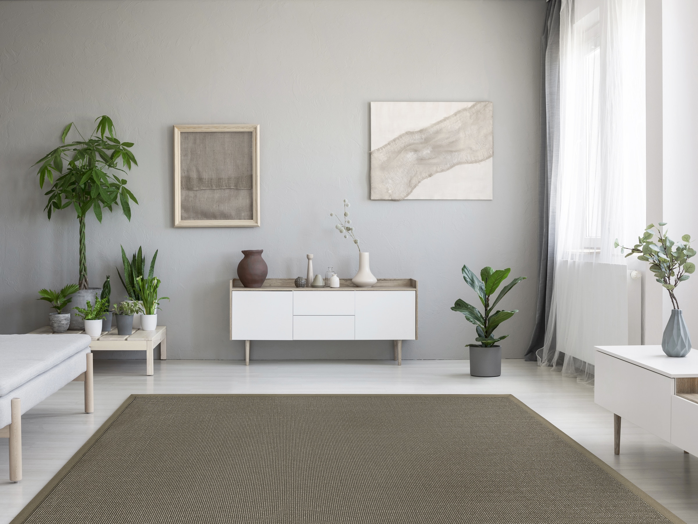 Dekowe Sisalteppich "Mara S2 mit Bordüre Spezial" rechteckig 5 mm Höhe 100% Sisal, auch als Läufer, Wohnzimmer