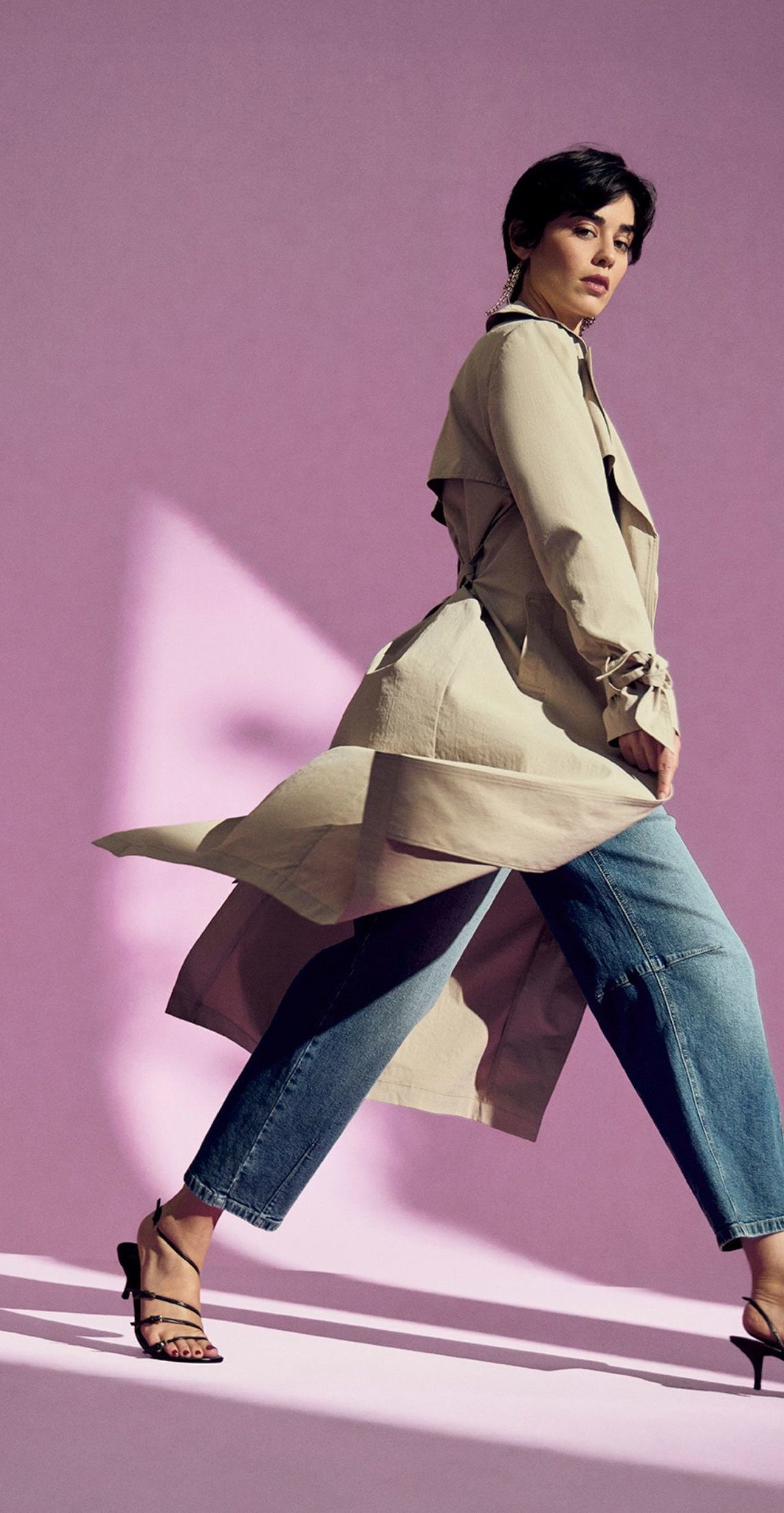 Zero Langmantel »Damen mit Bindegürtel«