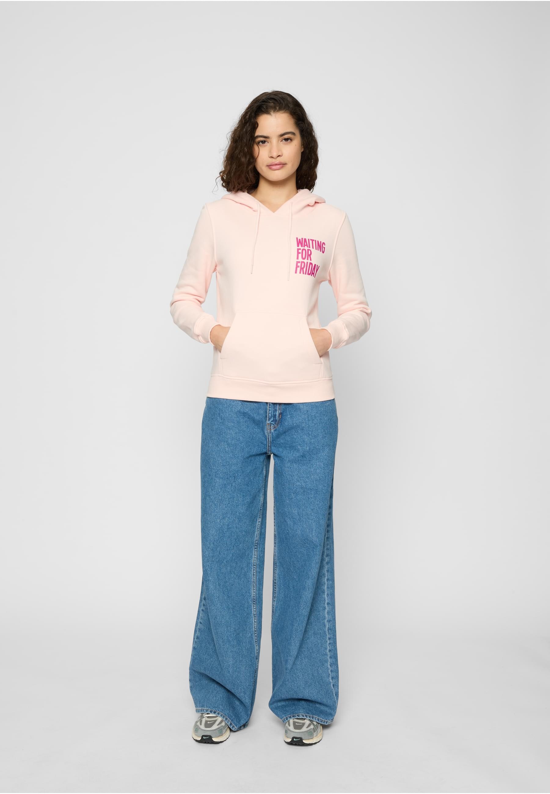 MisterTee Rundhalspullover »MisterTee Damen Ladies Waiting For Friday Hoody«, (1 tlg.)