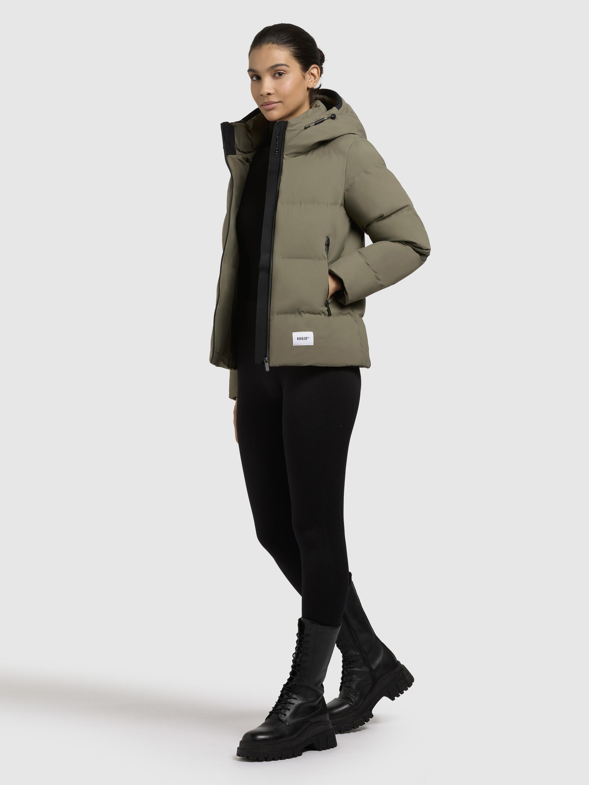 khujo Winterjacke »Liev-YM«, mit Kapuze, Warme gesteppte Damen Kapuzenjacke