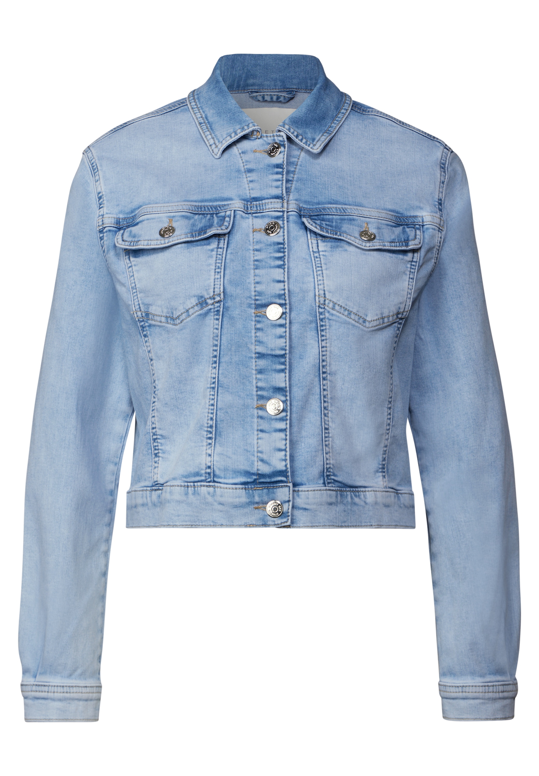 STREET ONE STUDIO Jeansjacke, ohne Kapuze, mit Brusttasche