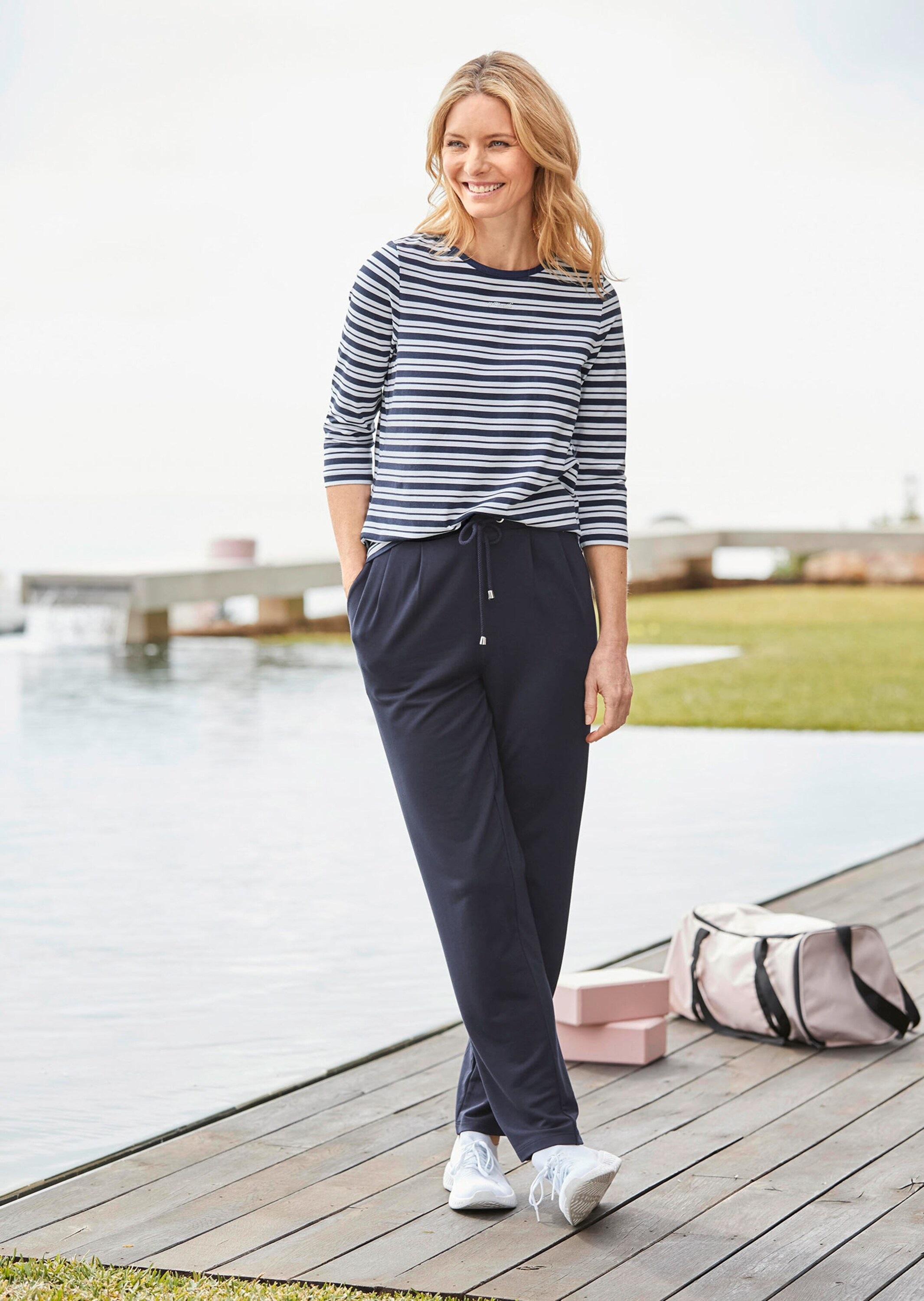 Thumbnail - GOLDNER 3/4-Arm-Shirt "Ringelshirt mit U-Boot-Ausschnitt" Ohne