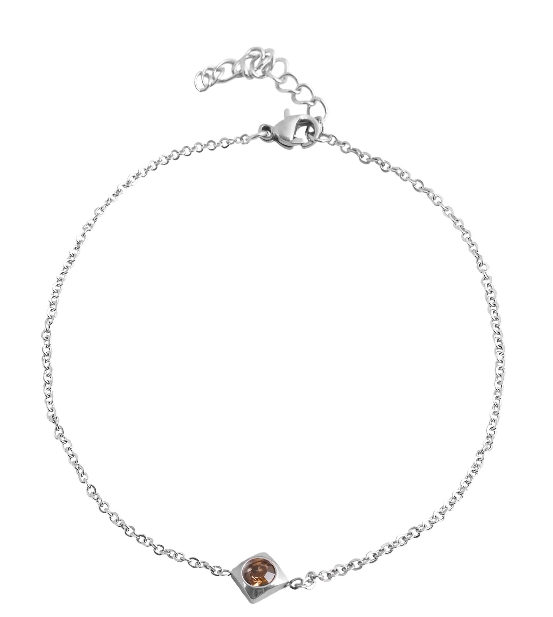 Fußkette ADELIA´S "Damen Fußkettchen – aus Edelstahl", silber, Fußketten, Damen, Edelstahl, Ideal als Geschenk für besondere Anlässe