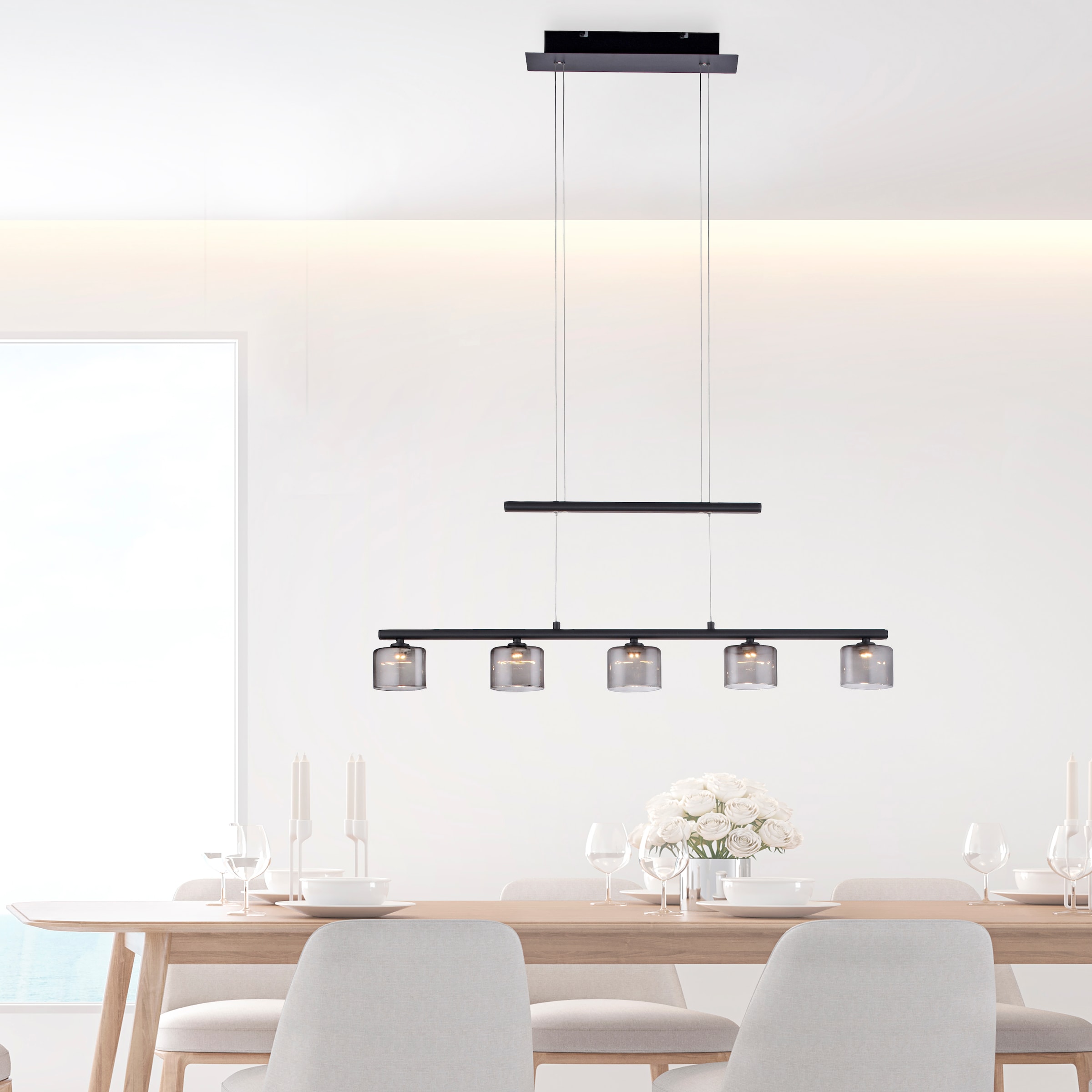 Paul Neuhaus Pendelleuchte "HYDRA" LED-Board 1 Stk. Warmweiß LED günstig online kaufen