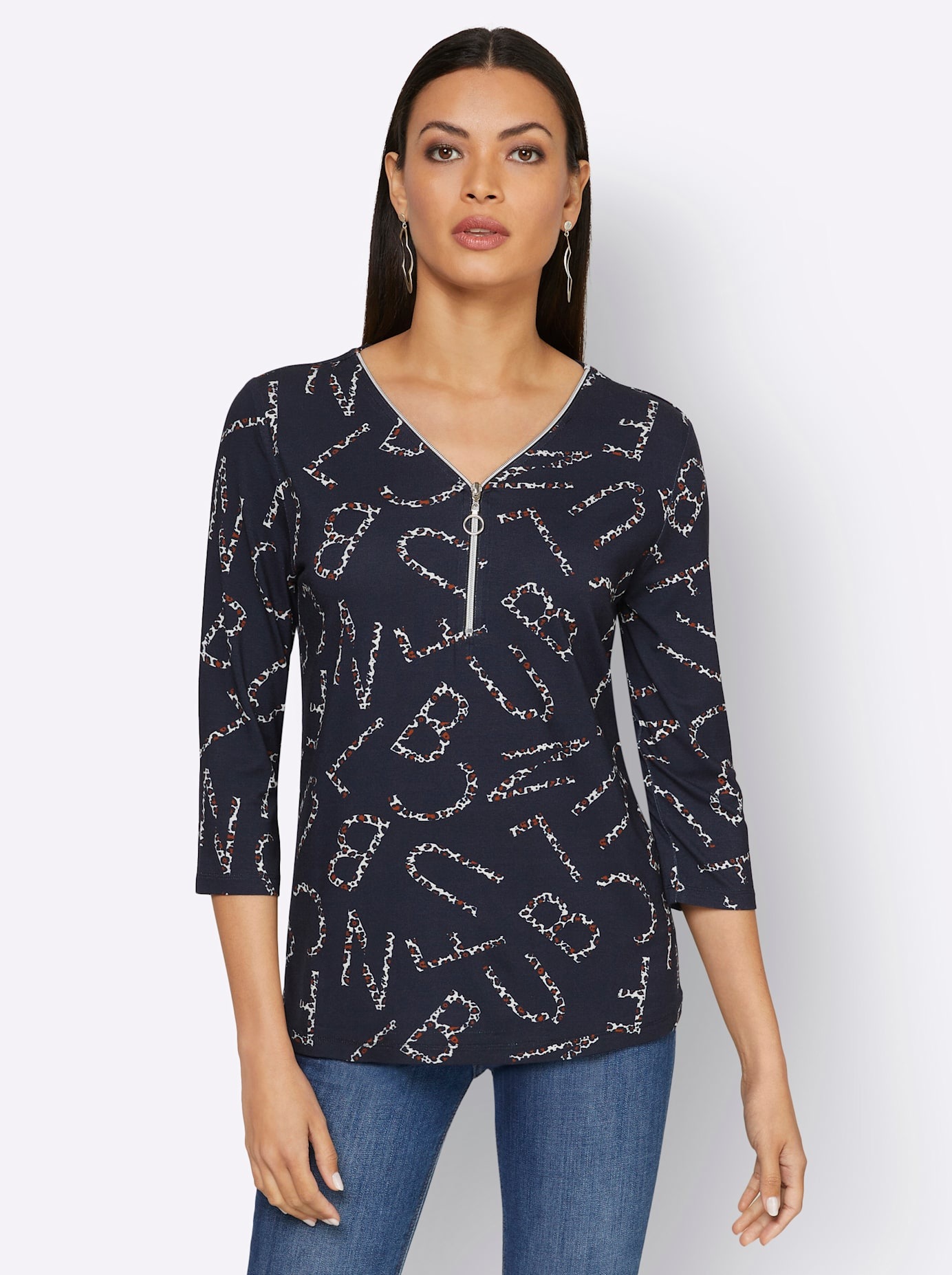creation L 3/4-Arm-Shirt "Shirt" 1 Stk. tlg. günstig online kaufen