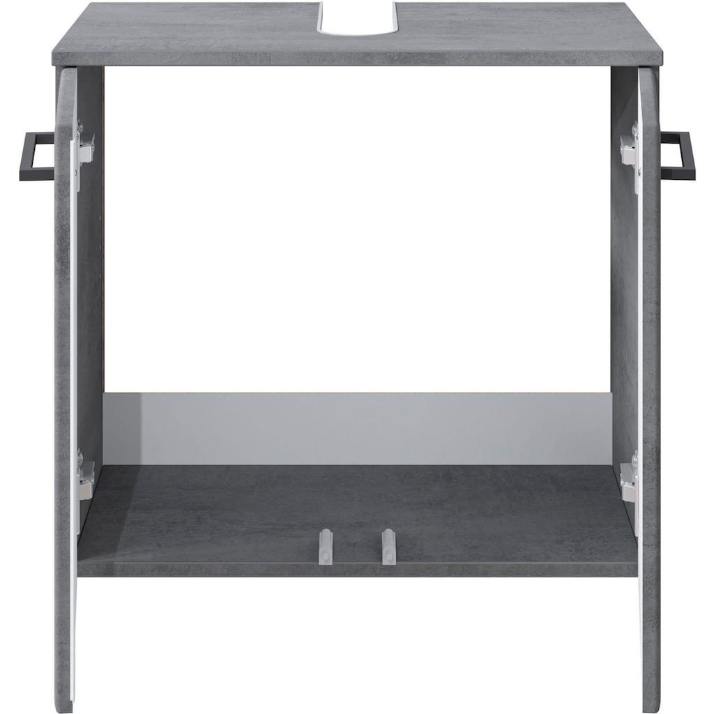 Saphir Badmöbel-Set »Quickset 945 2-teilig, Waschbeckenunterschrank mit LED-Spiegelschrank«, (2 St.)