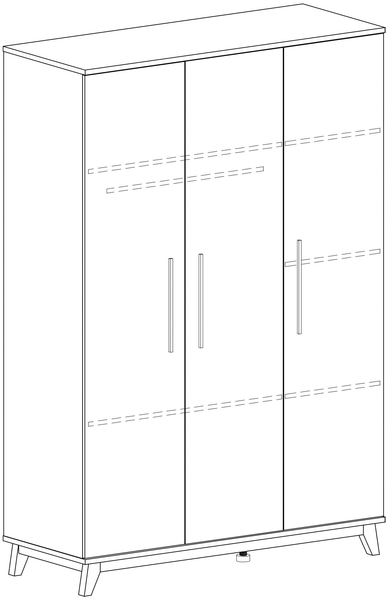 arthur berndt Babymöbel-Set »Babyzimmer Set »Lina« 3-teilig«, (Spar-Set, 3 tlg., Das Set besteht aus Kleiderschrank, Kinderbett und Wickelkommode)