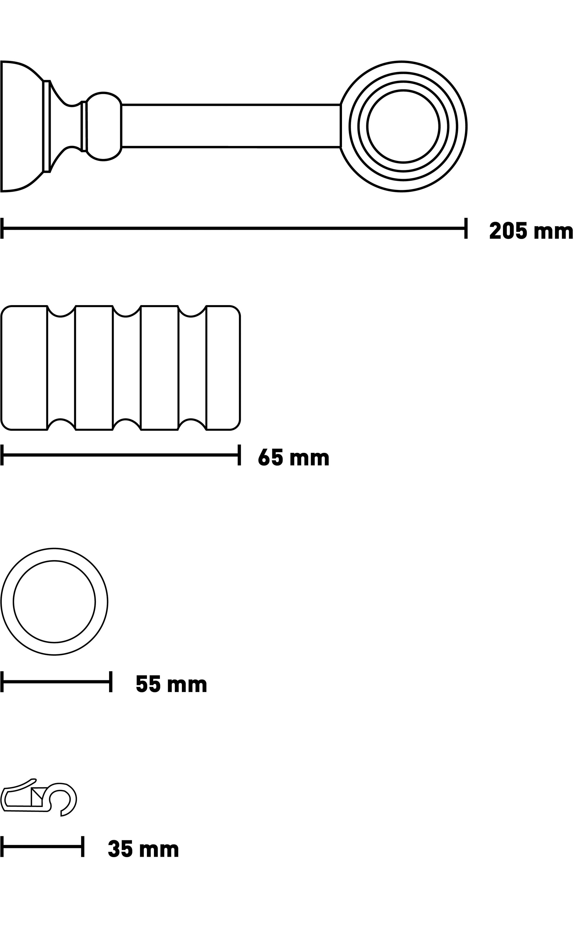 SN DECO GROUP Gardinenstange »Pisa«, 1 läufig-läufig, Fixmaß