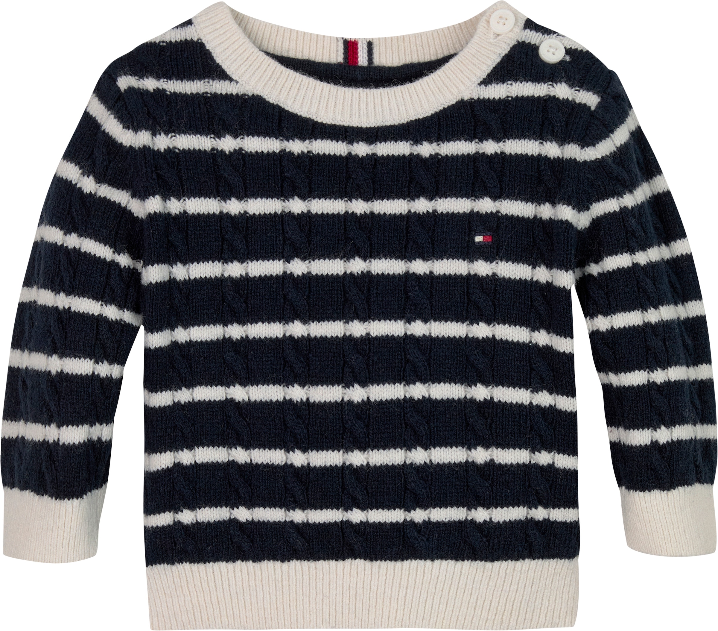 Tommy Hilfiger Strickpullover »TOMMY CABLE SWEATER«, mit Zopfmuster