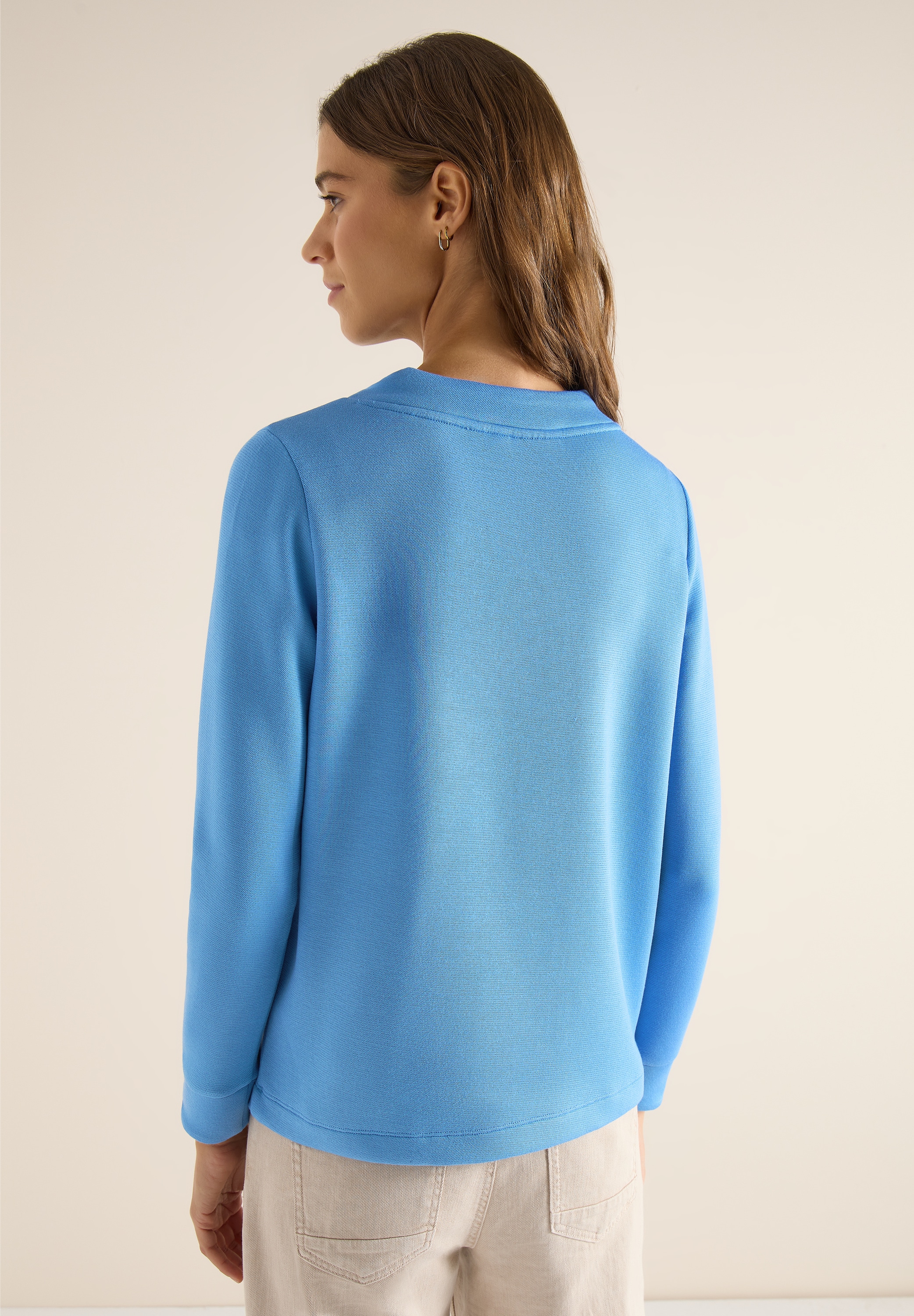 Cecil Langarmshirt im Melange Look