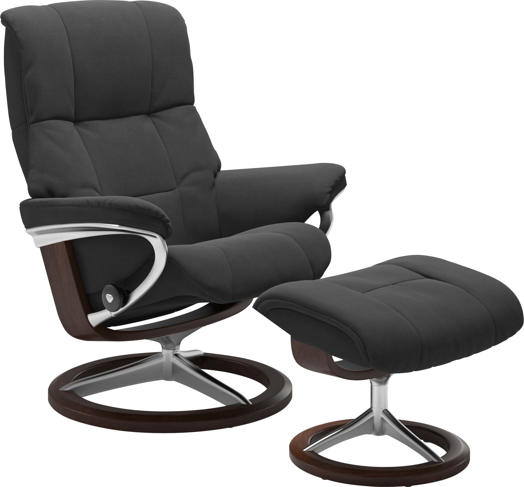 Stressless Relaxsessel "Mayfair" Set, Relaxsessel mit Hocker, mit Hocker, mit Signature Base, Größe S, M & L, Gestell Braun