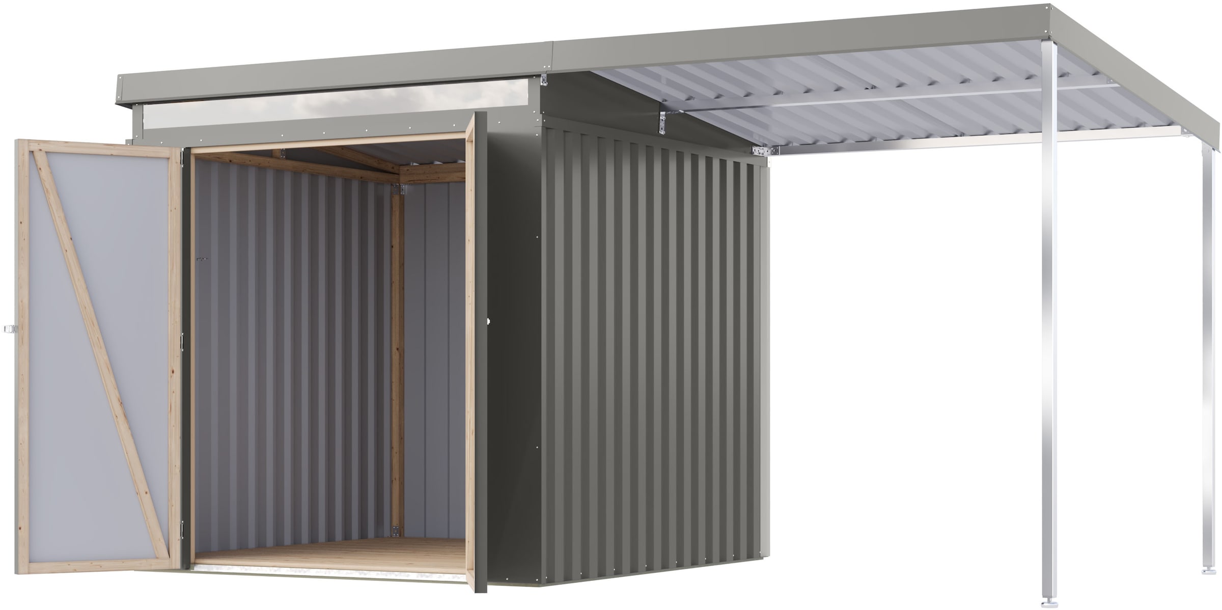 Karibu Gerätehaus »Argonium 2 SET mit Anbaudach«