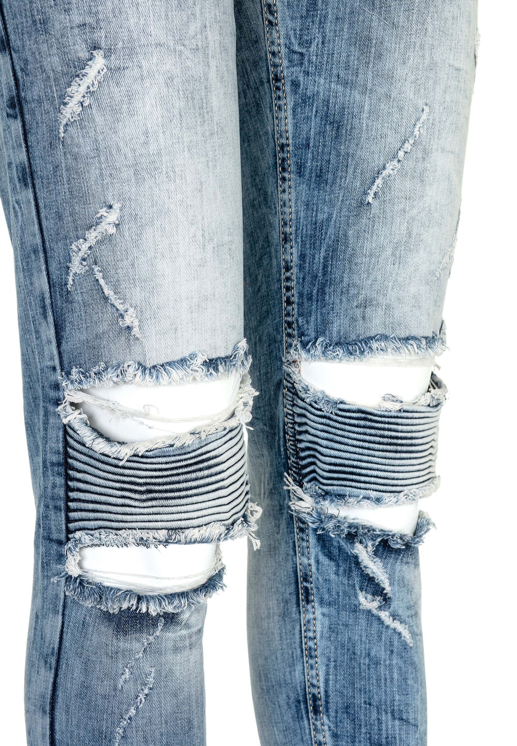 Cipo & Baxx Röhrenjeans, mit frechen Abriebstellen und Cut-Outs in Skinny Fit