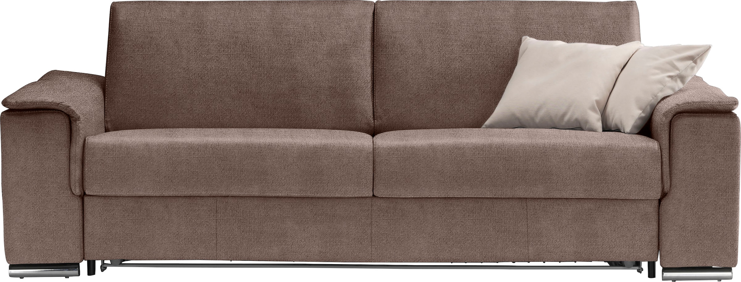 Egoitaliano 2,5-Sitzer »Cecilia, modern und elegant mit erstklassigem Sitzkomfort« mit verchromten Metallfüßen