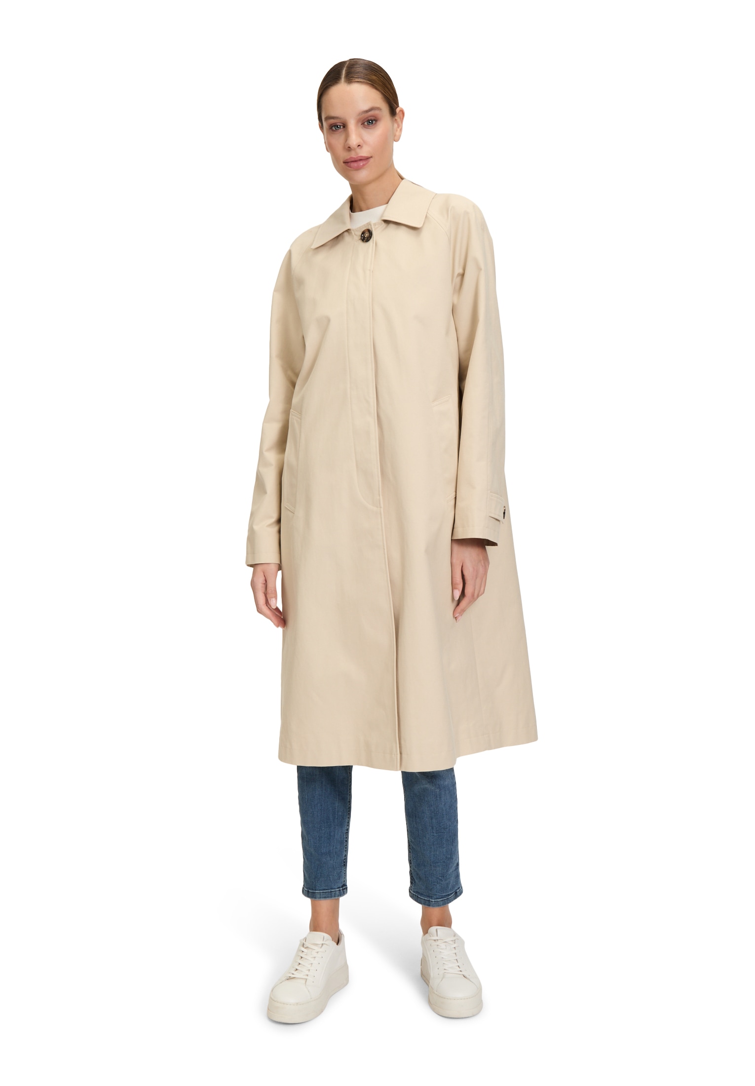 Amber & June Langmantel "Damen Übergangsmantel mit Kragen" günstig online kaufen