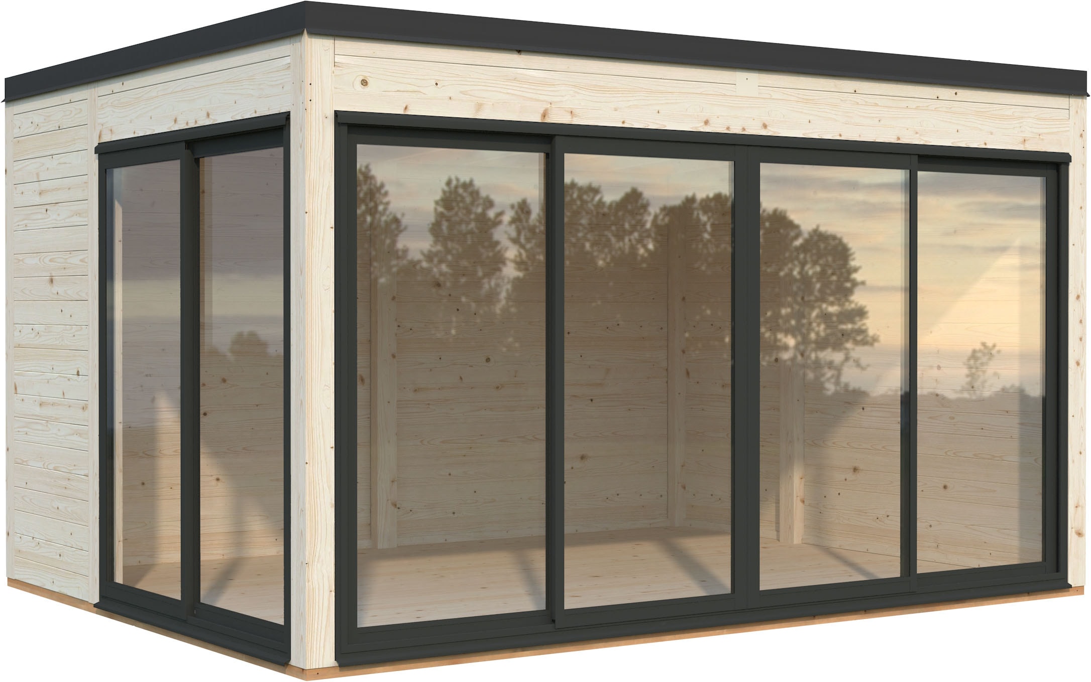 Palmako Holzpavillon »Serena 12,6 m² Set 1 Slide Plus« BxTxH: 420x320x250 cm