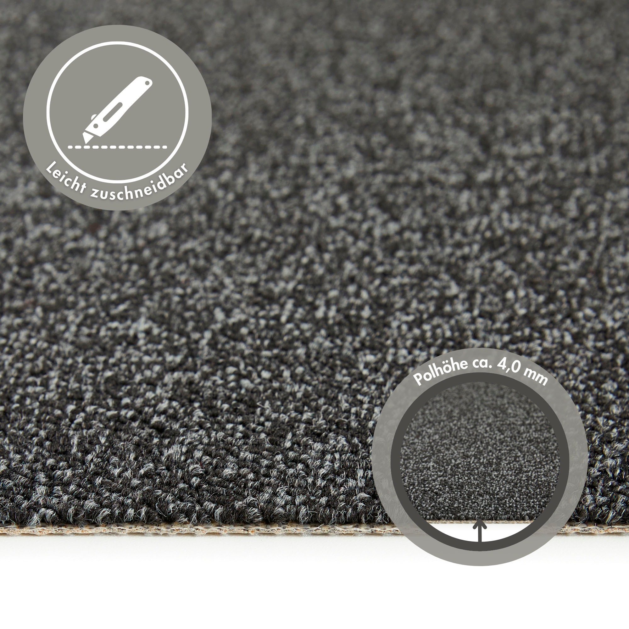 Andiamo Teppichboden »Matz, Schlinge, Made in Belgium«, rechteckig, 6 mm Höhe, meliert, Breite 400 cm oder 500 cm, strapazierfähig & pflegeleicht