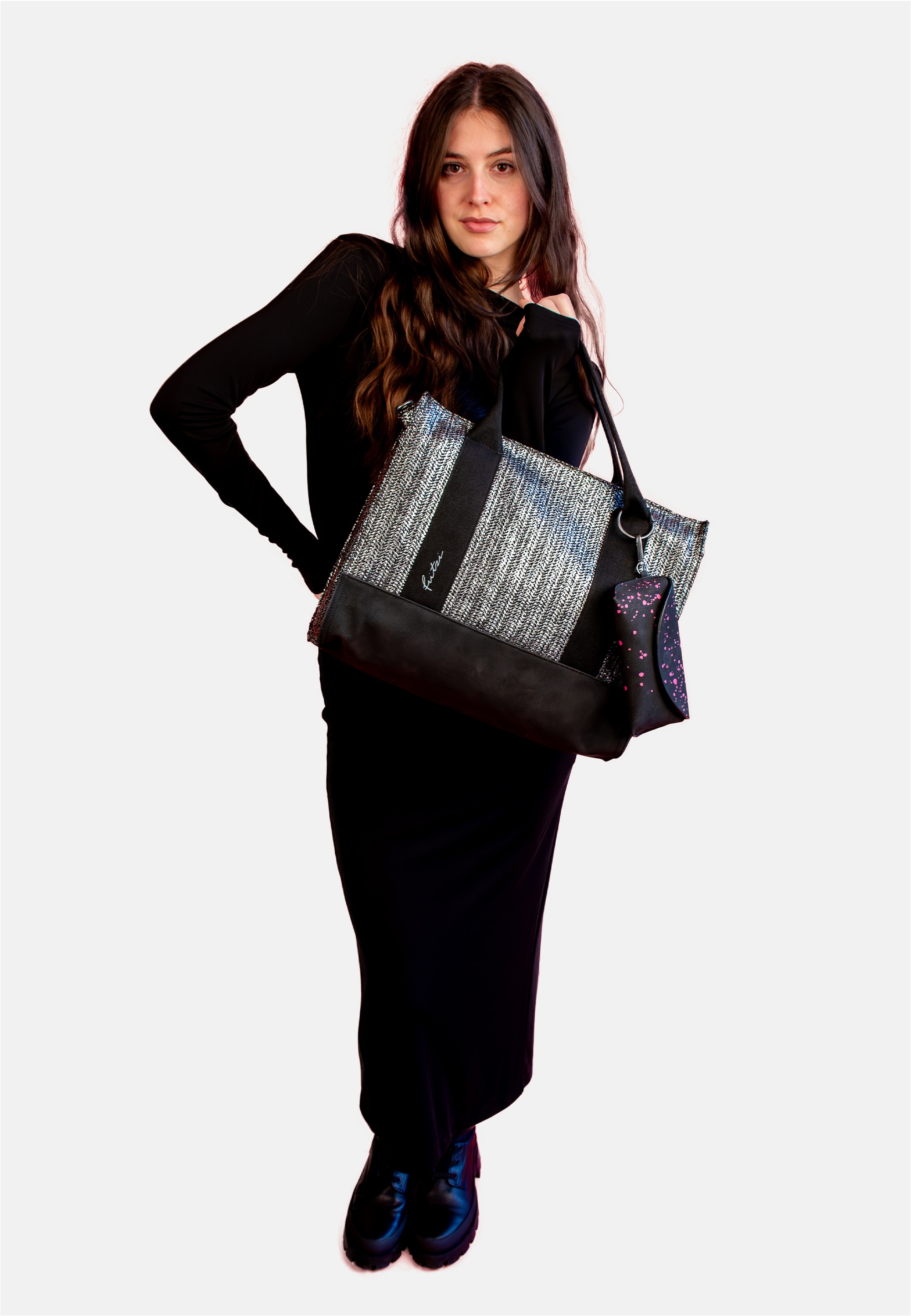 Fritzi aus Preußen Henkeltasche »Tote Bag Limited Painted Straw«, mit abnehmbarem Brillenetui