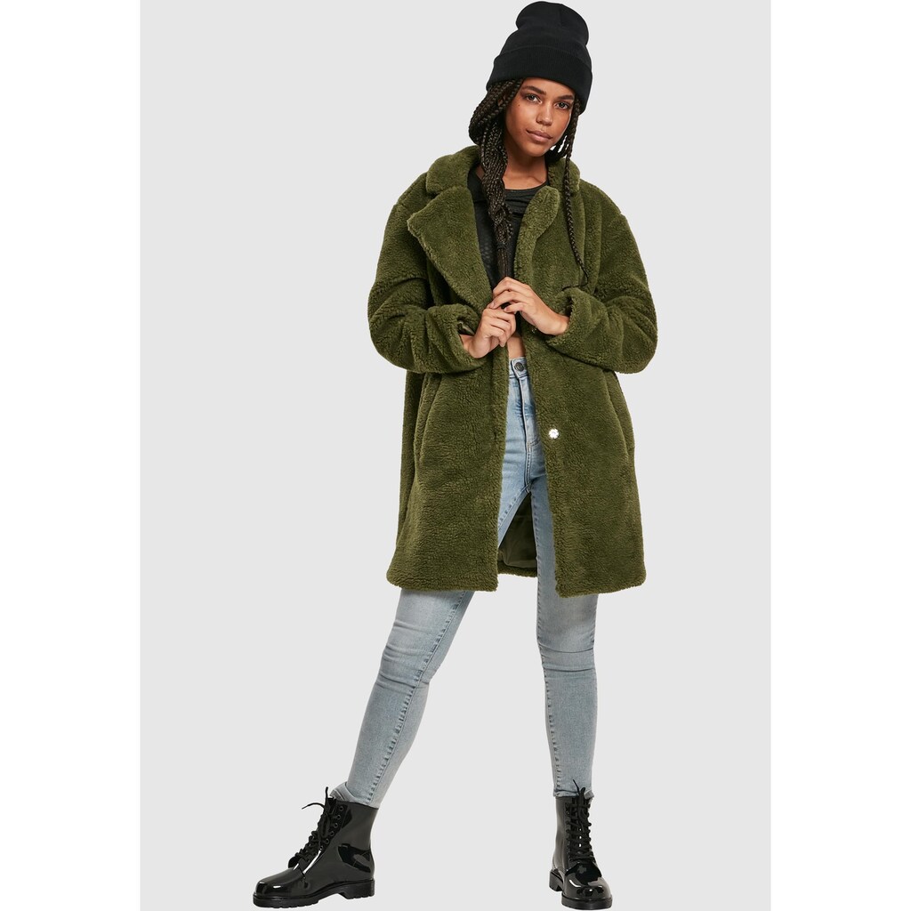 URBAN CLASSICS Parka »Urban Classics Damen Ladies Oversized Sherpa Coat«, (1 St.), ohne Kapuze