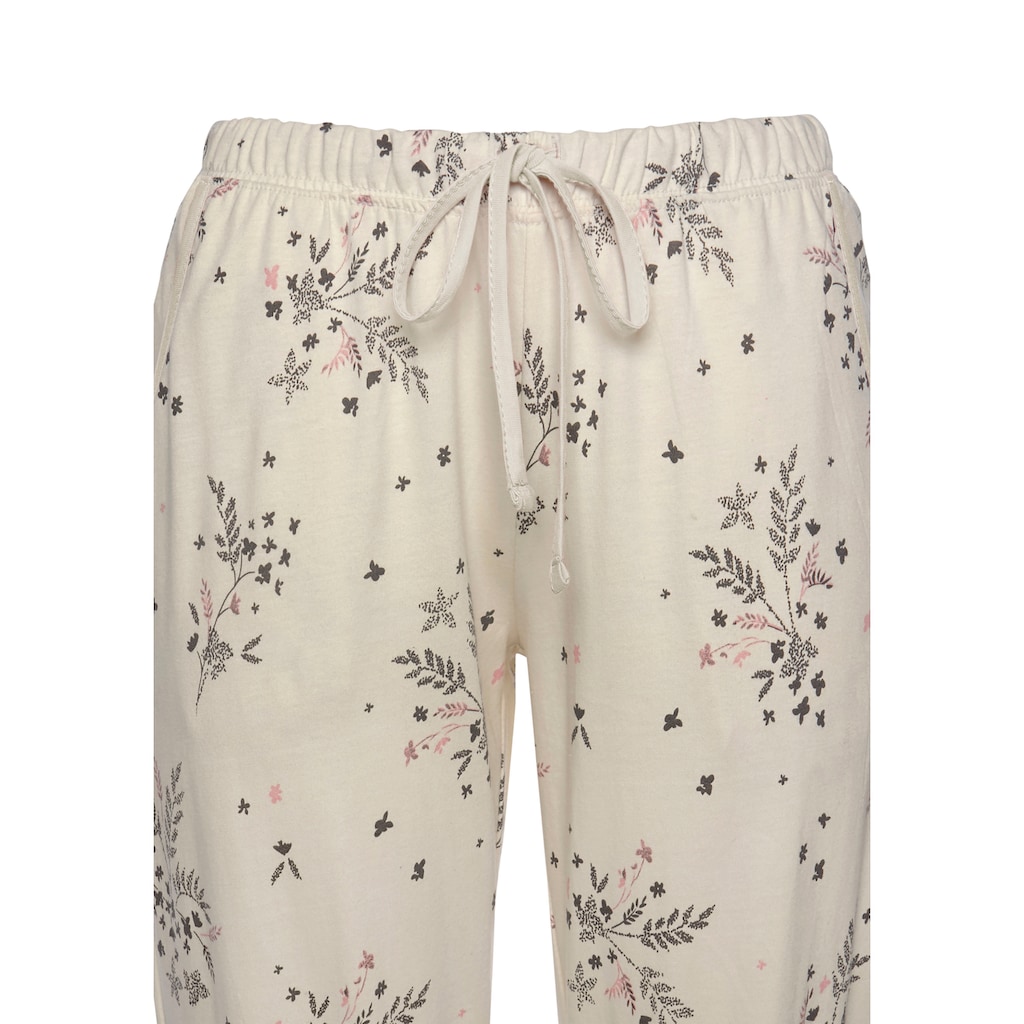 Vivance Dreams Pyjama, (4 tlg., 2 Stück), mit feinen Blumenzweigen