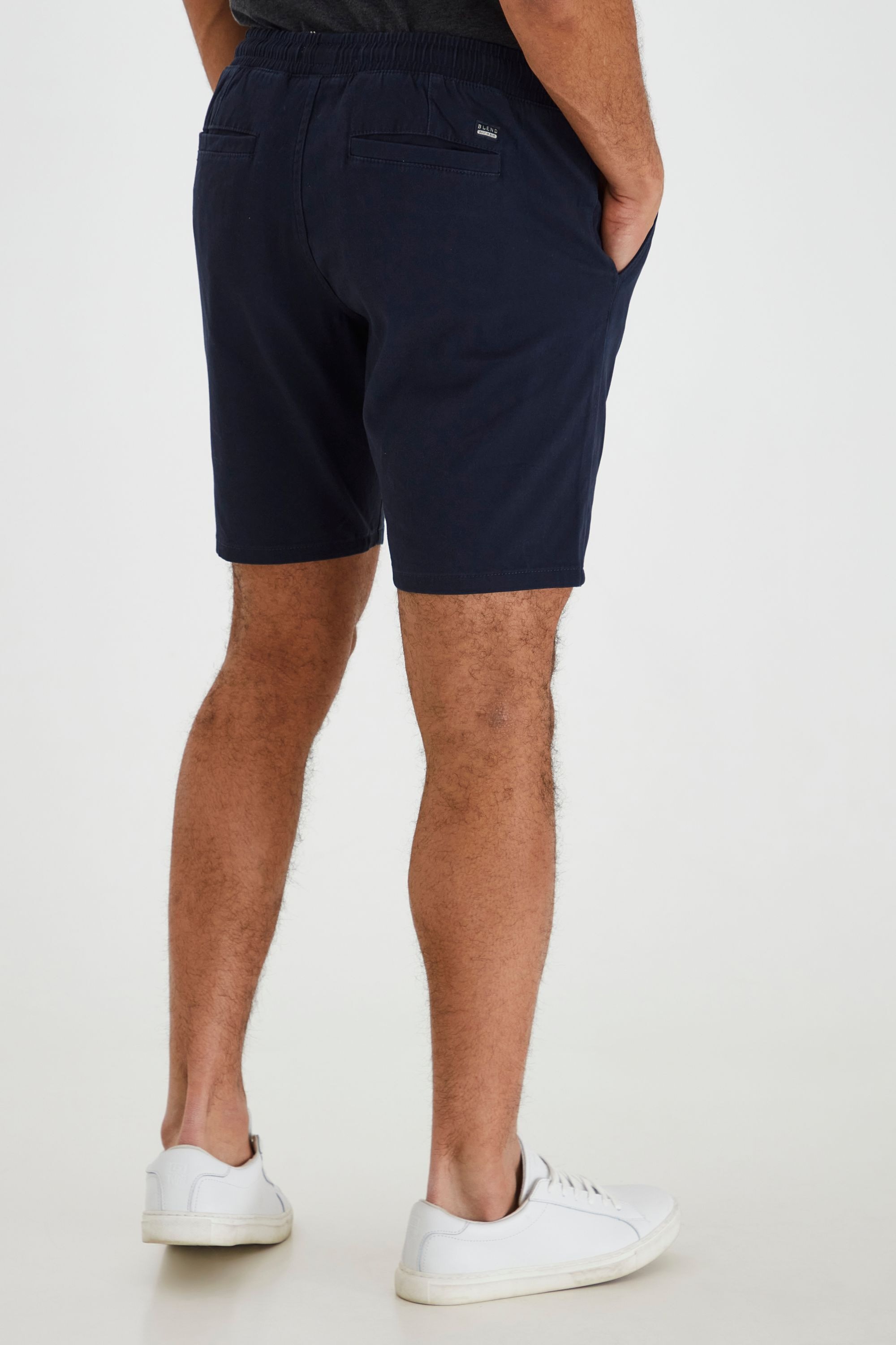 Chinoshorts BLEND "BHPiello", Herren, Gr. S, US-Größen, blau (navy), Web, 98% Baumwolle, 2% Elasthan, unifarben, regular fit kurz, Hosen Chinoshorts, Stilvolle Chino Shorts mit Eingrifftaschen 6