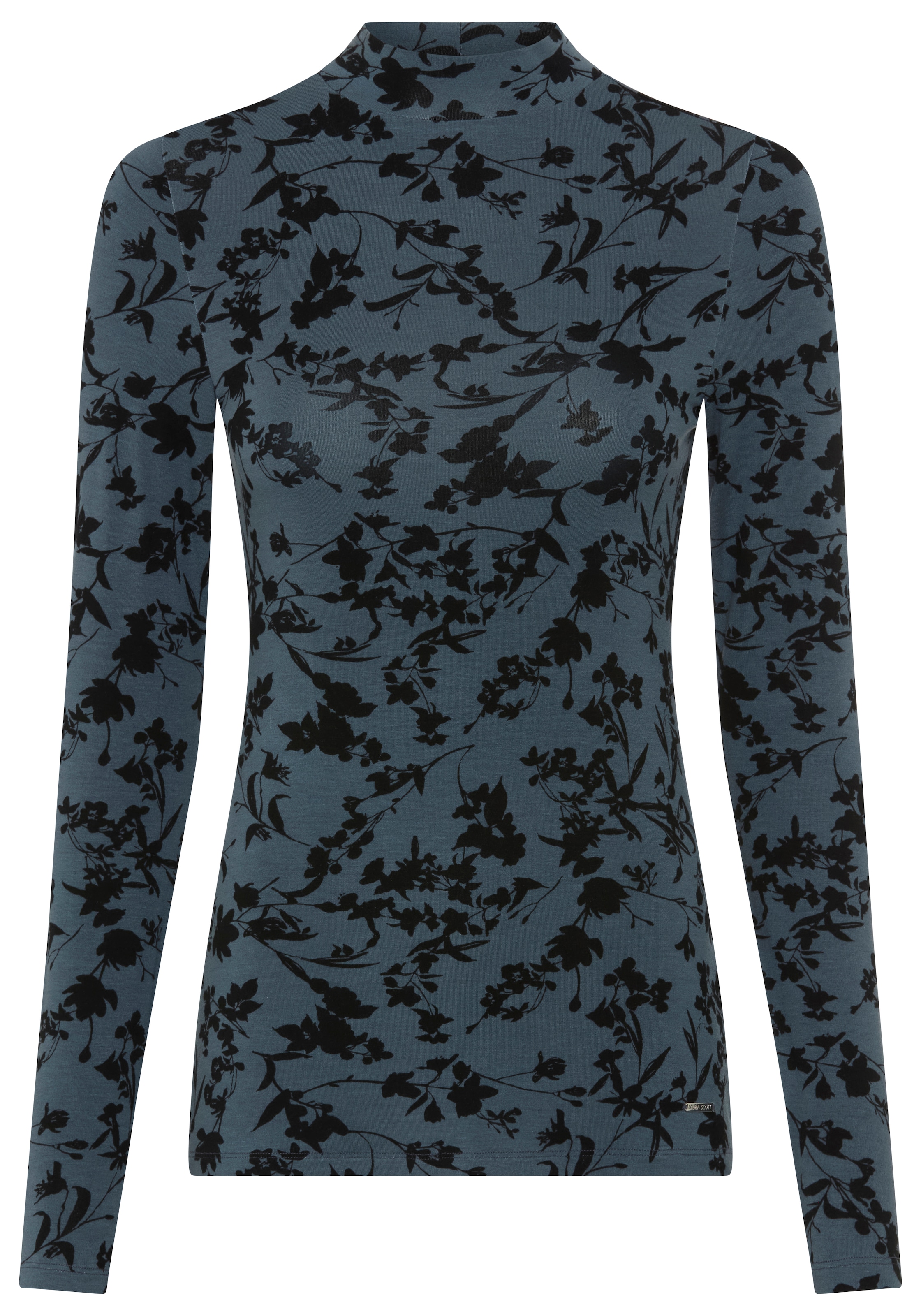 Laura Scott Langarmshirt aus Viskosemischung, figurbetonte Passform, hüftbedeckende Länge
